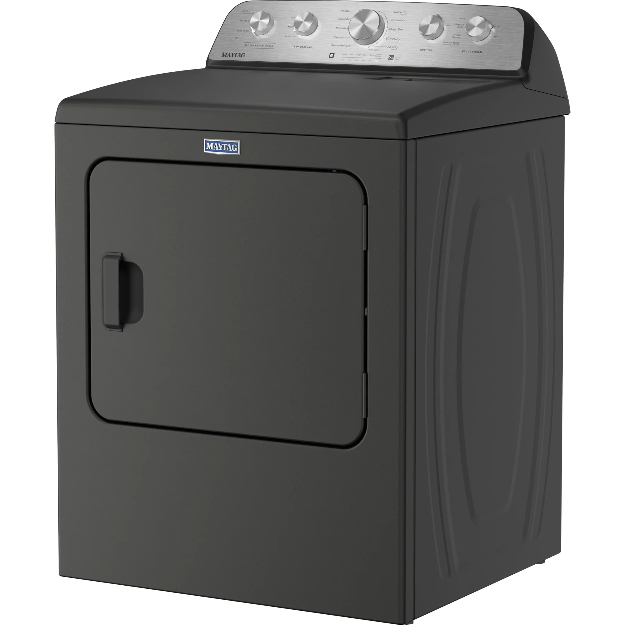Maytag 7.0 Cu Ft. Load Electric Dryer with Extra Power and Pet Pro Option - Volcano Black (YMED5605RU) - Image 4