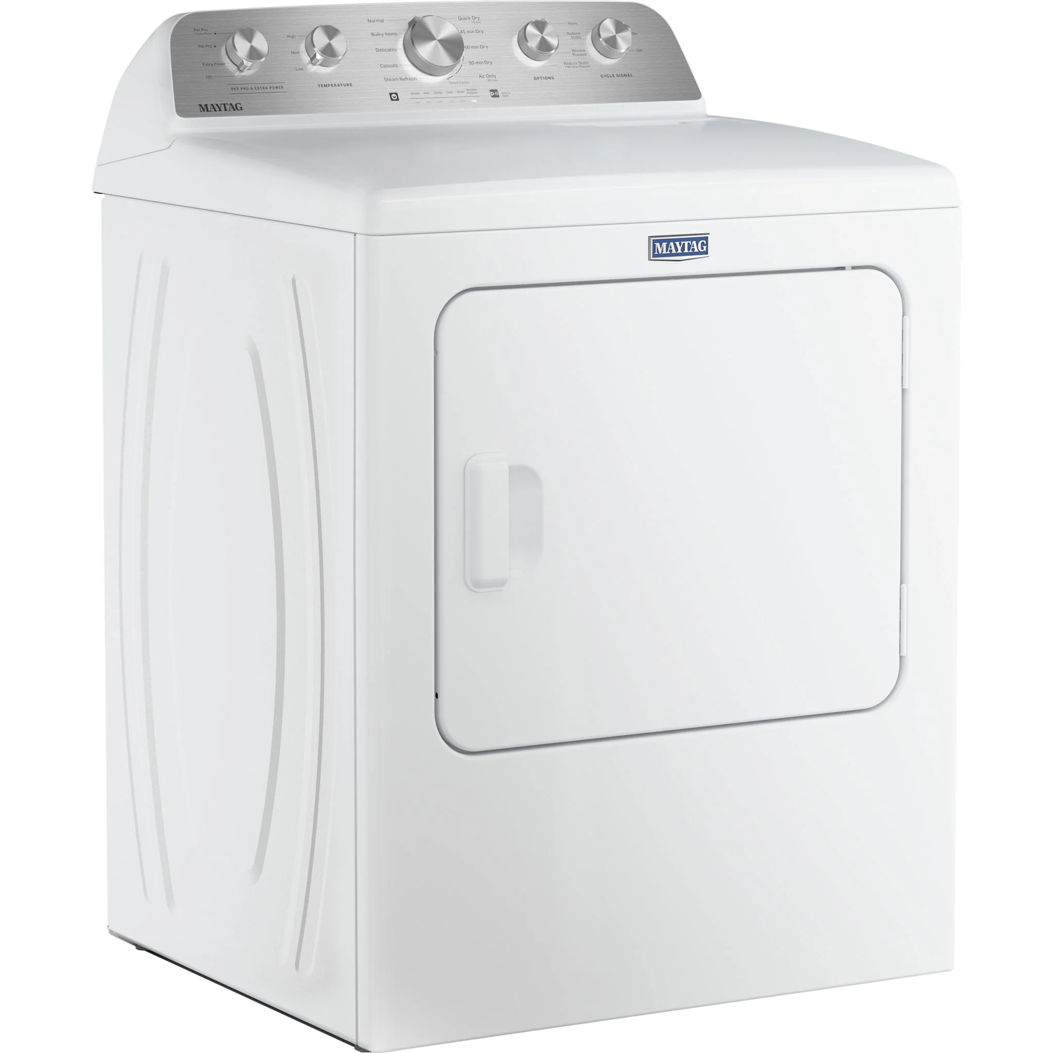Maytag 7.0 Cu Ft. Load Gas Dryer with Extra Power and Pet Pro Option - White (MGD5605RW) - Image 3