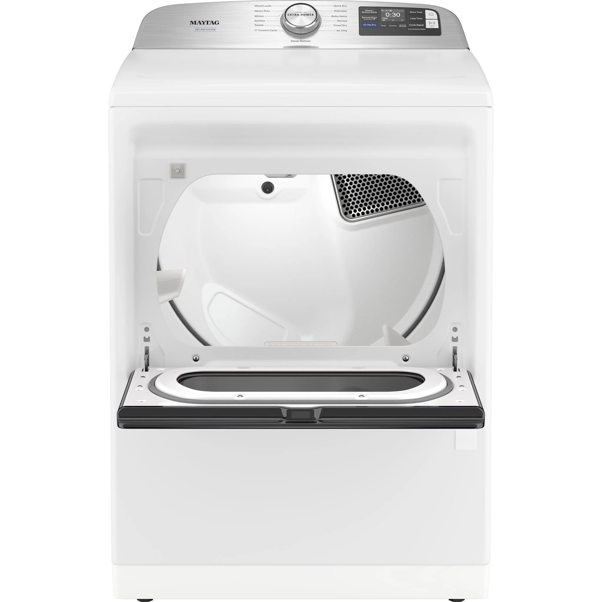 Maytag 7.4 Cu. Ft. Pet Pro Top Load Electric Dryer with Extra Power and Sanitize Cycle - White (YMED7205RW) - Image 5