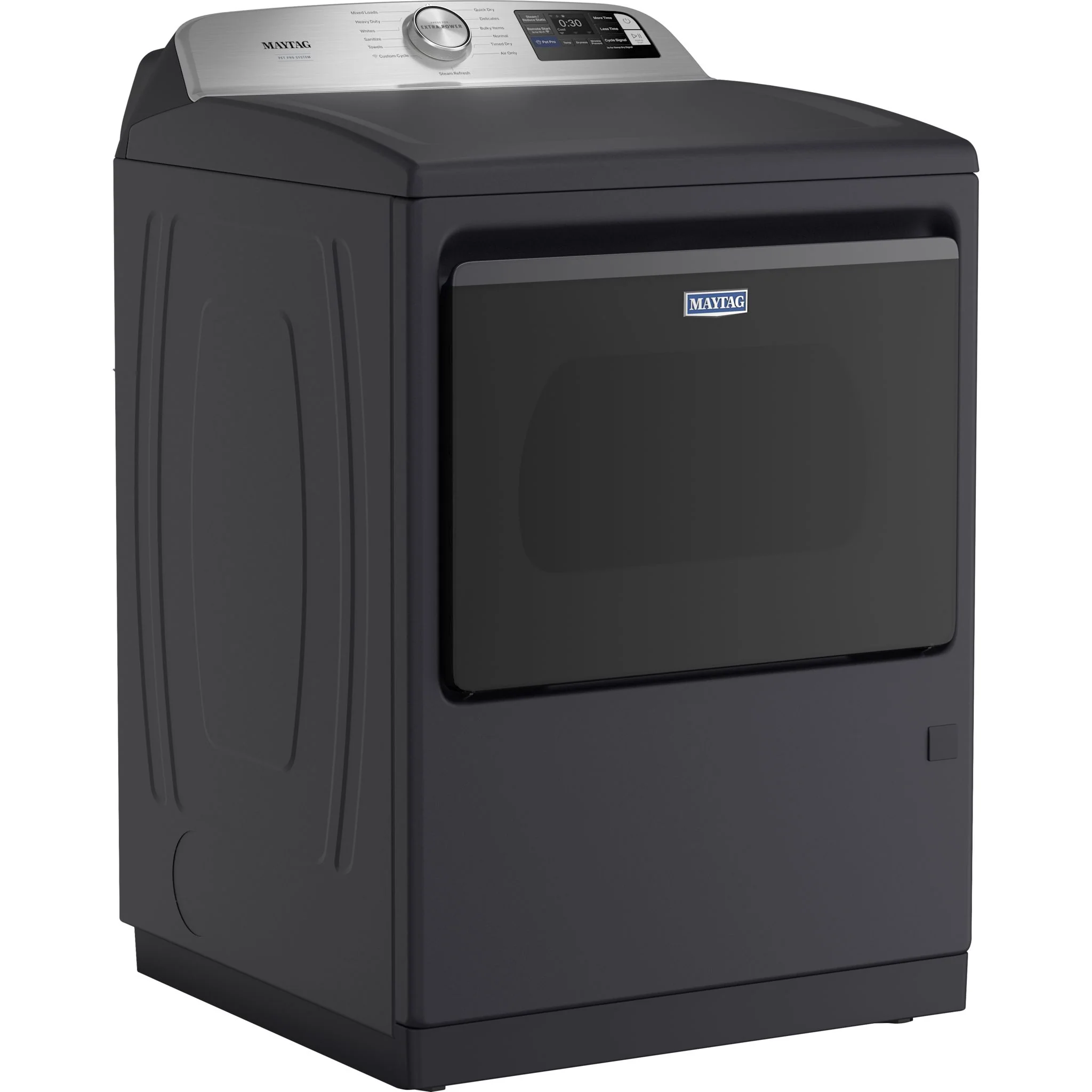 Maytag 7.4 Cu. Ft. Pet Pro Top Load Electric Dryer with Extra Power and Sanitize Cycle - Midnight Steel (YMED7205RF) - Image 9