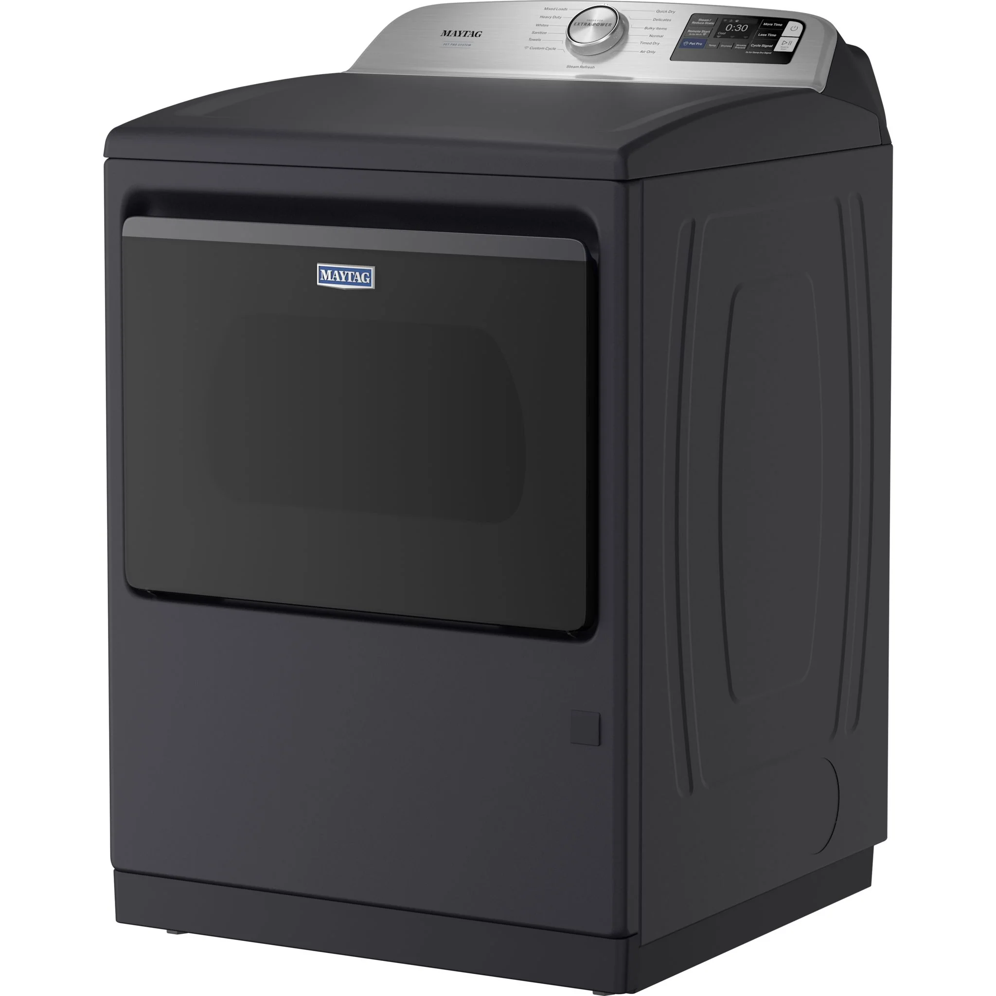 Maytag 7.4 Cu. Ft. Pet Pro Top Load Gas Dryer with Extra Power and Sanitize Cycle - Midnight Steel (MGD7205RF) - Image 3