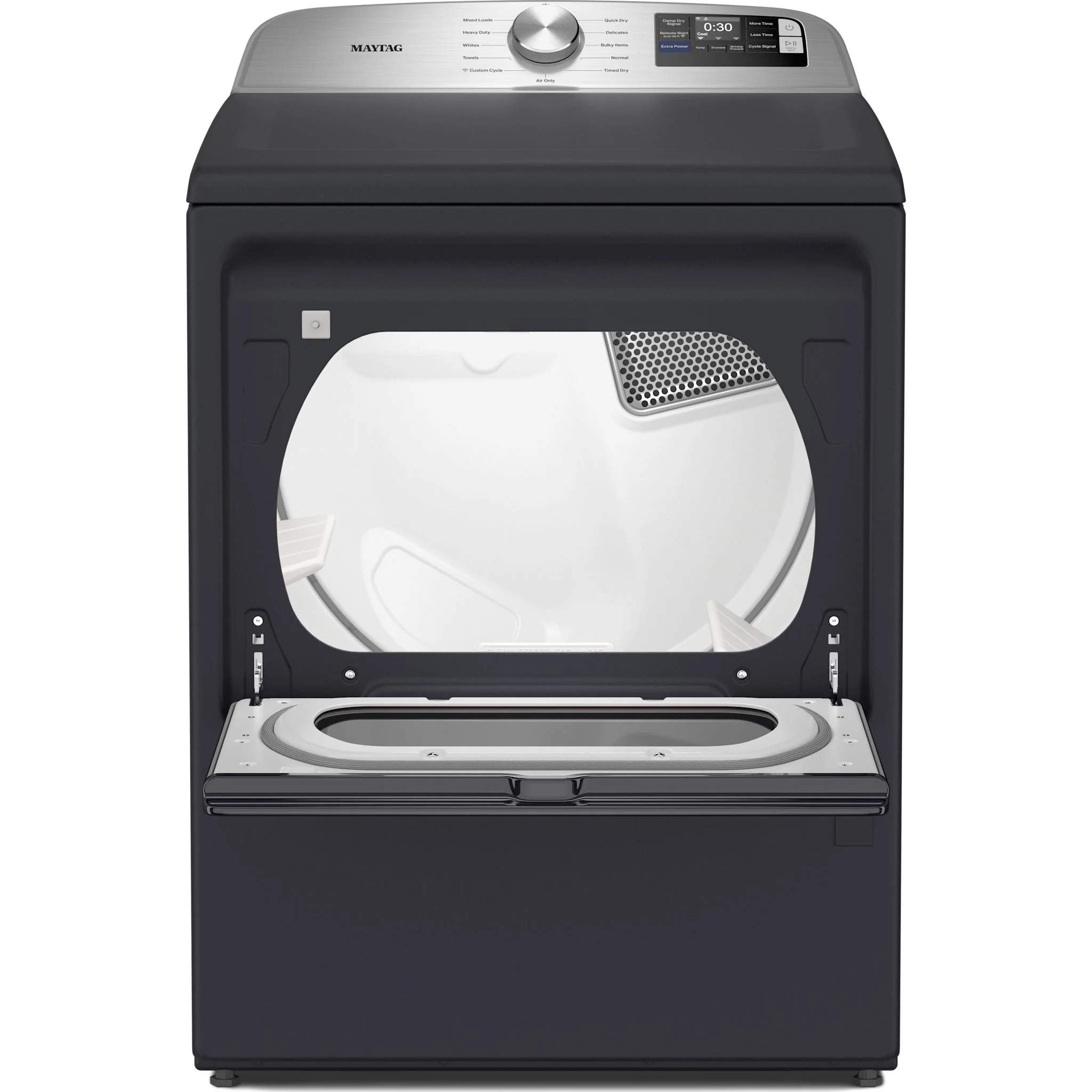 Maytag 7.4 Cu. Ft. Top Load Electric Dryer with Extra Power and Advanced Moisture Sensing - Midnight Steel (YMED6205RF) - Image 4