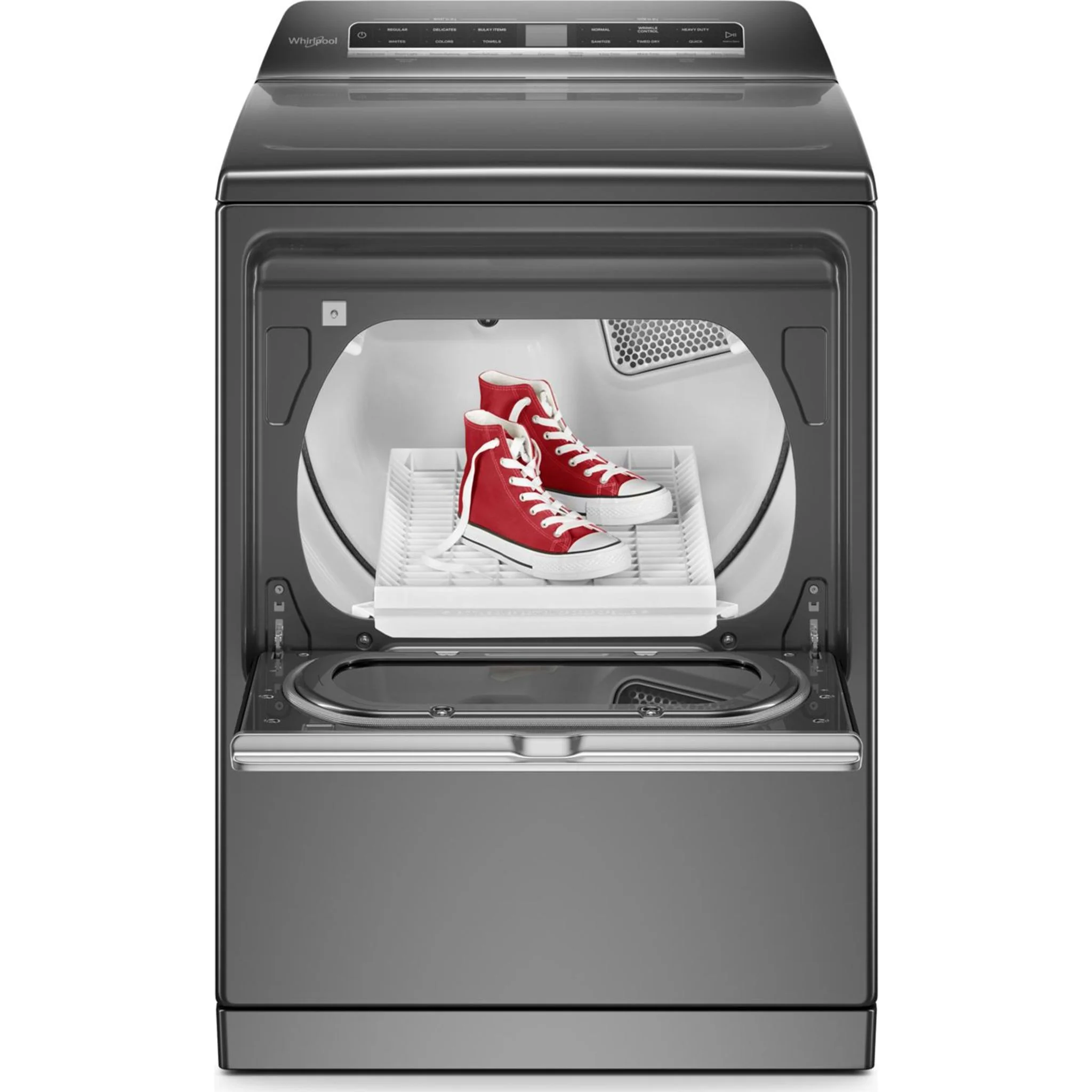 Whirlpool 7.4 cu. ft. Top Load Gas Dryer with Advanced Moisture Sensing -Chrome Shadow (WGD8127LC) - Image 2