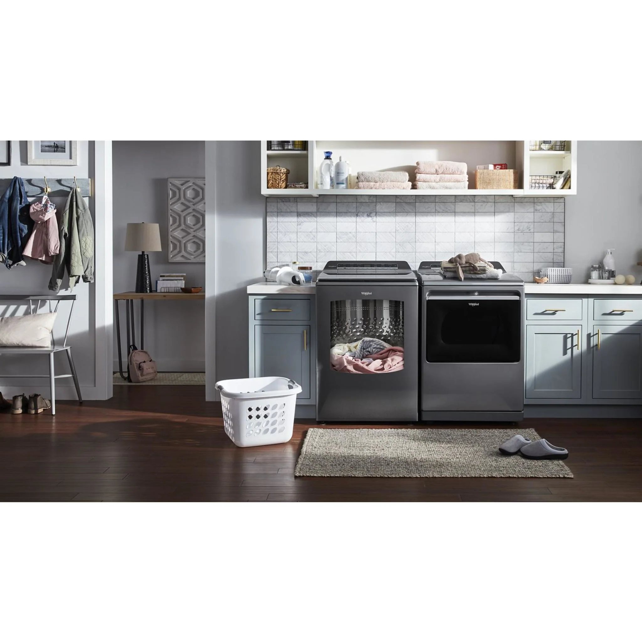 Whirlpool 7.4 cu. ft. Top Load Gas Dryer with Advanced Moisture Sensing -Chrome Shadow (WGD8127LC) - Image 5