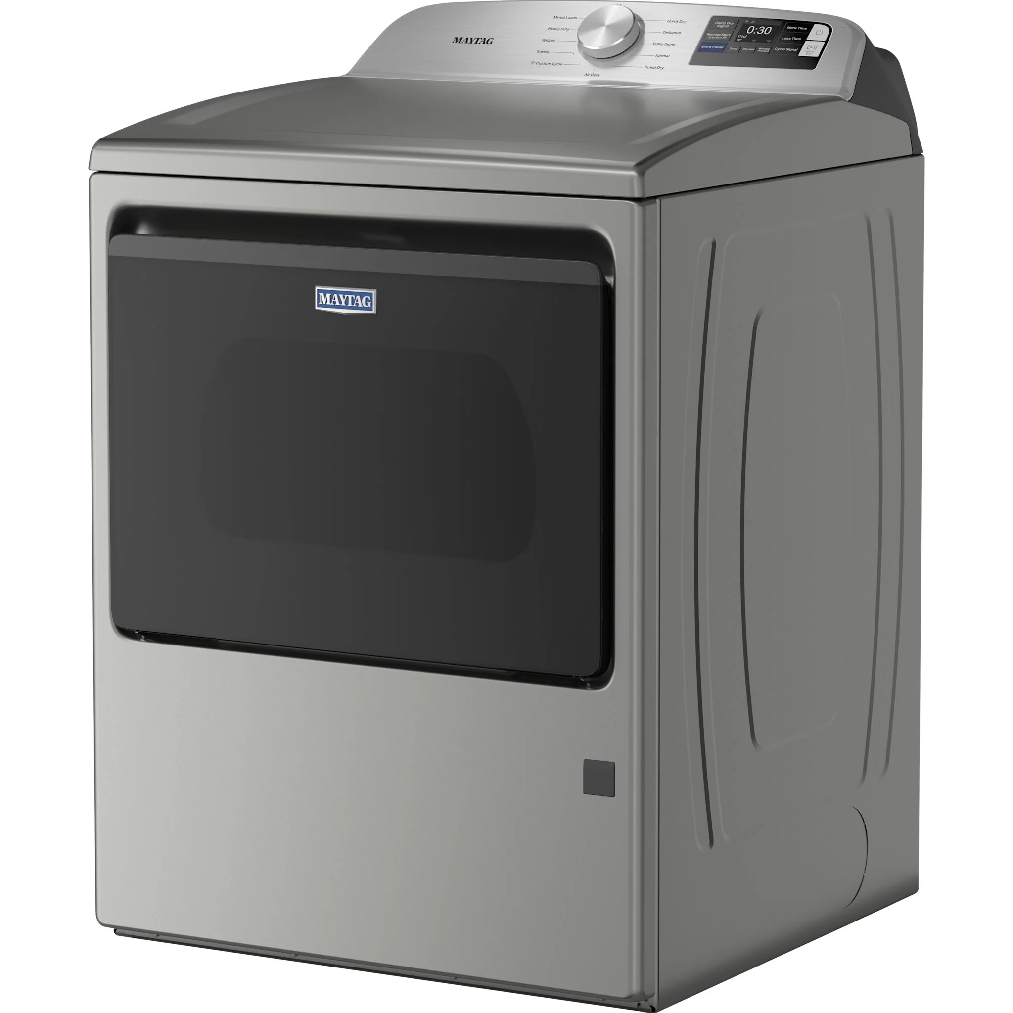 Maytag 7.4 Cu. Ft. Top Load Gas Dryer with Extra Power and Advanced Moisture Sensing - Classic Silver (MGD6205RR) - Image 3