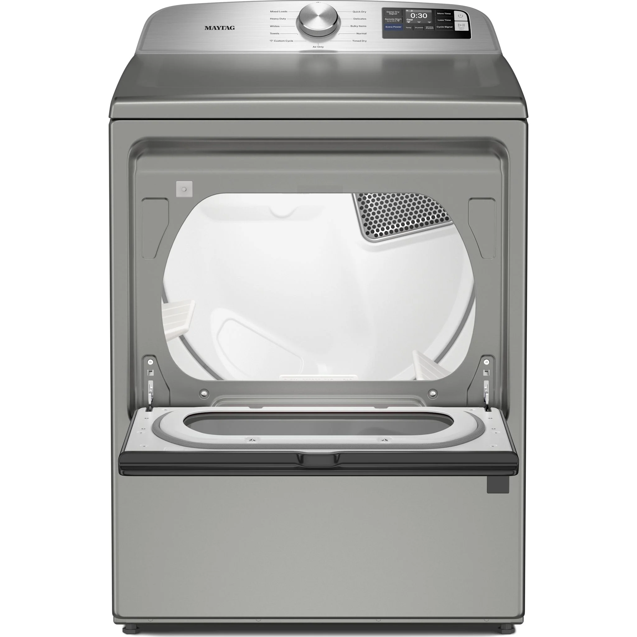 Maytag 7.4 Cu. Ft. Top Load Gas Dryer with Extra Power and Advanced Moisture Sensing - Classic Silver (MGD6205RR) - Image 5