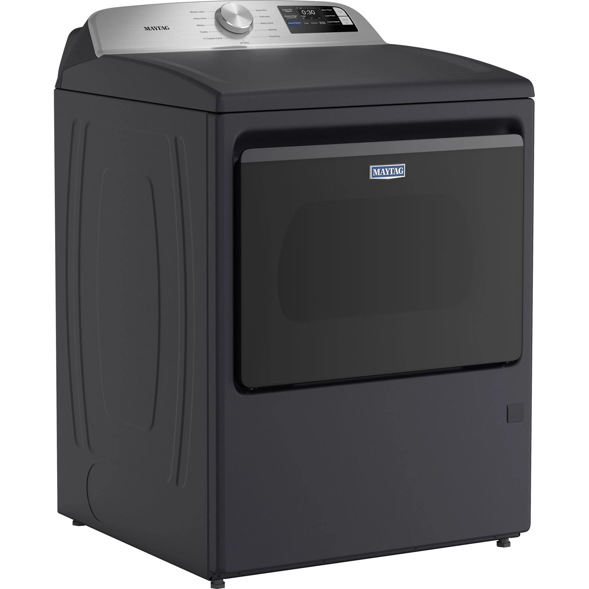 Maytag 7.4 Cu. Ft. Top Load Gas Dryer with Extra Power and Advanced Moisture Sensing - Midnight Steel (MGD6205RF) - Image 3