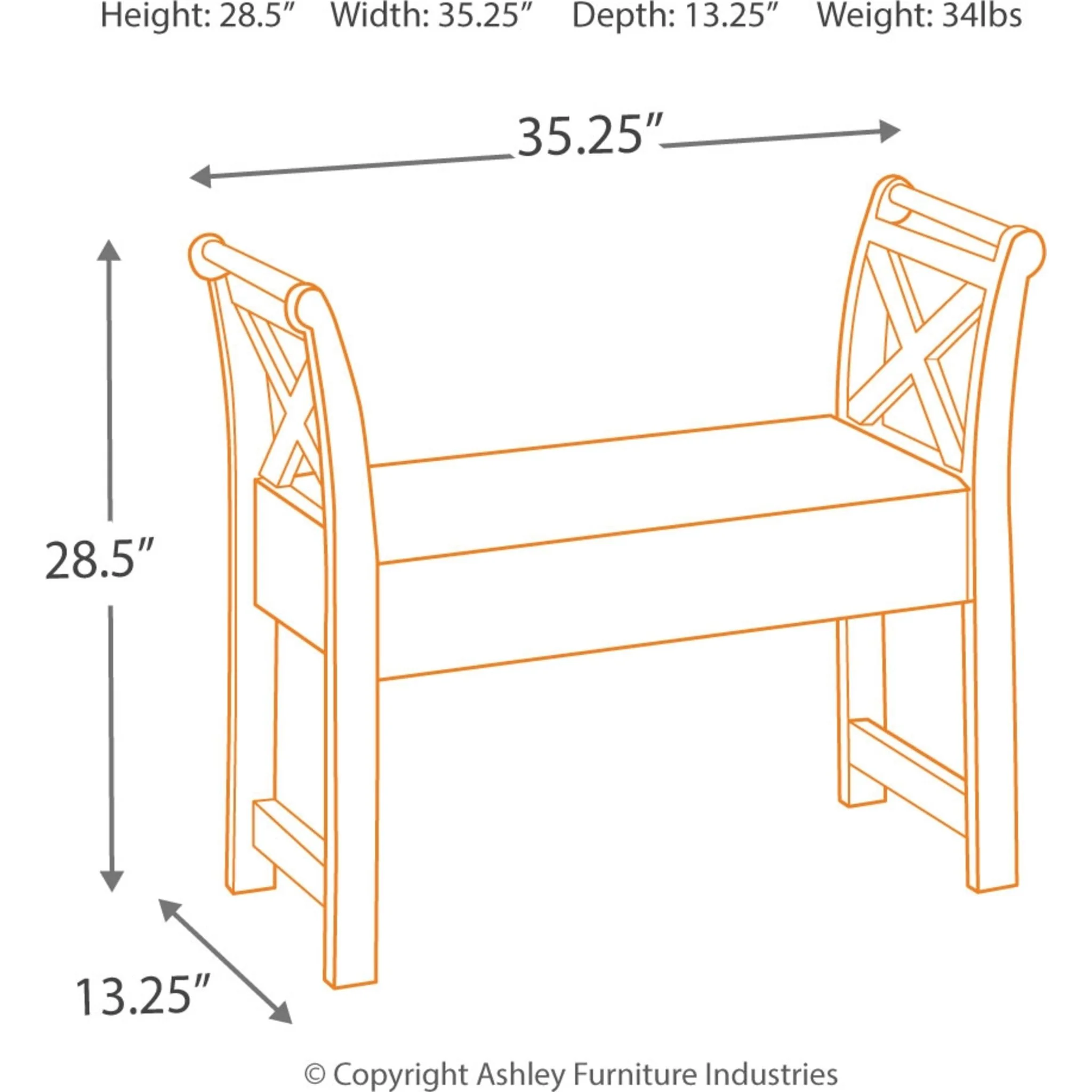 Abbonto Accent Bench - Image 4