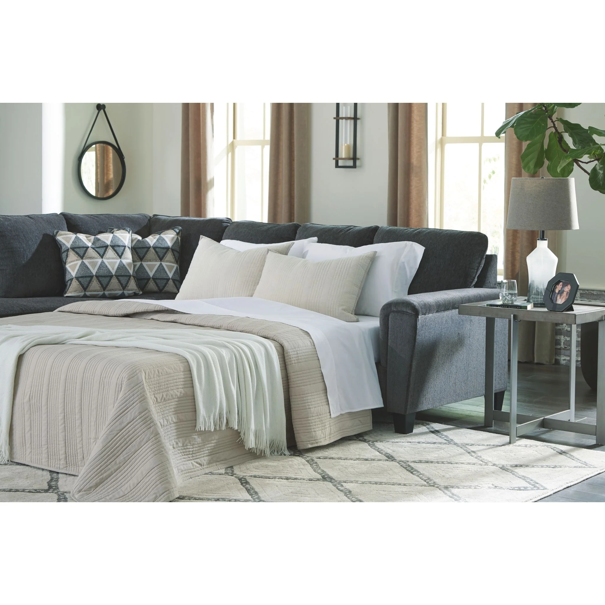 Abinger 2 Piece Sleeper Sectional with Chaise - Image 2