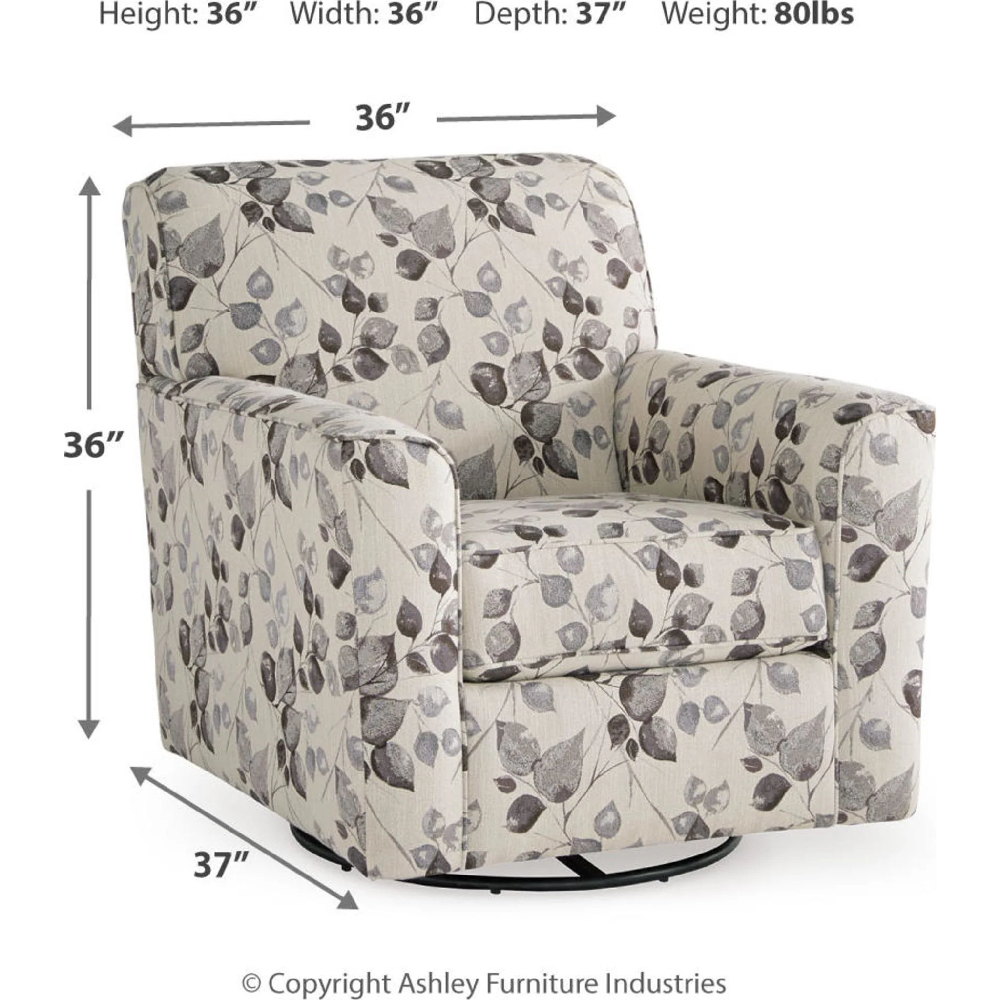 Abney Swivel Accent Chair - Image 10