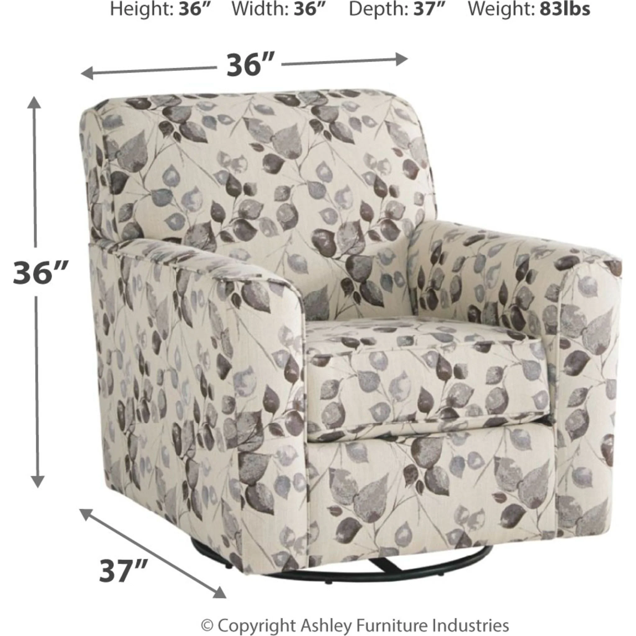 Abney Swivel Accent Chair - Image 4