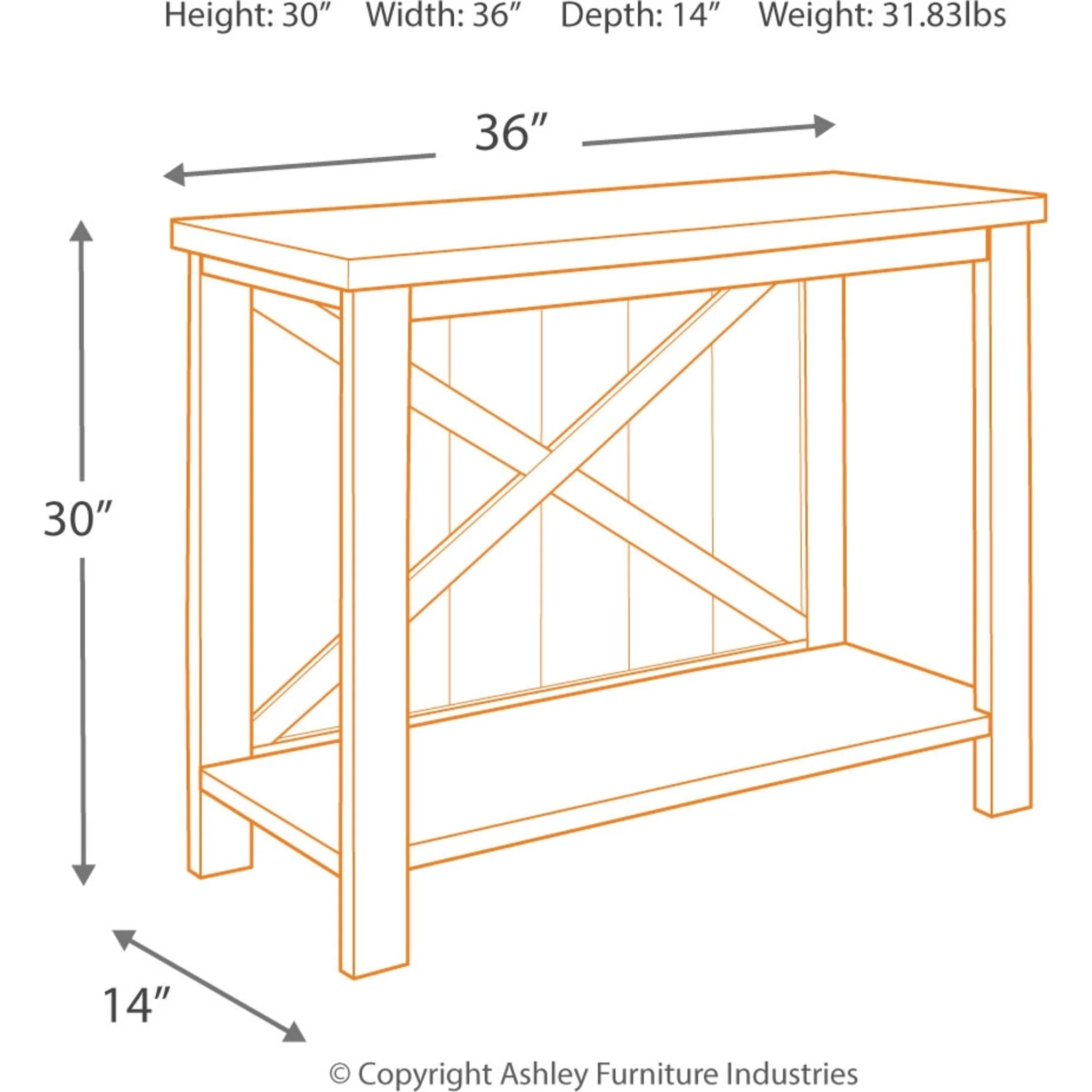 Abramsland Console Table - Image 3