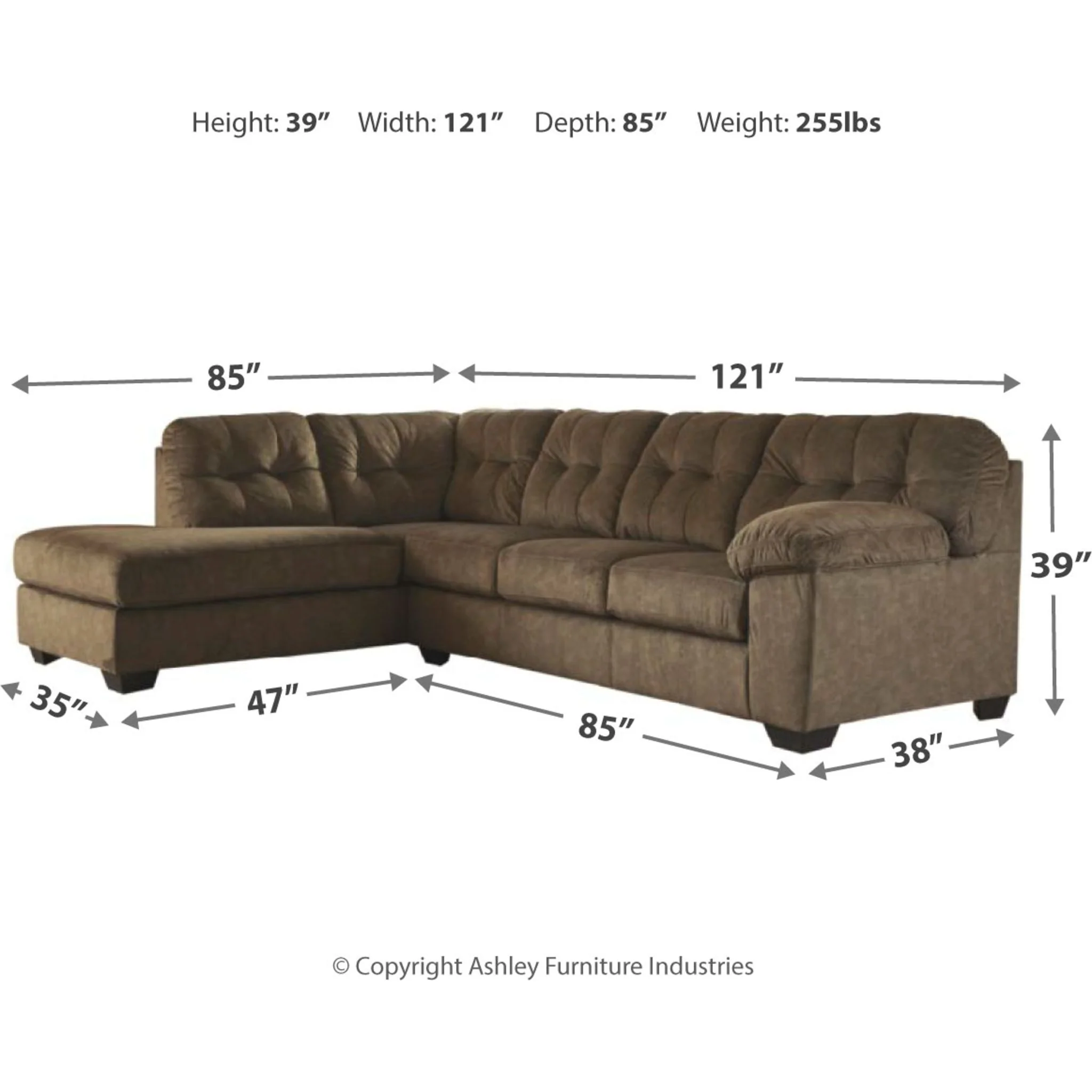 Accrington 2 Piece Sectional with Chaise - Image 5