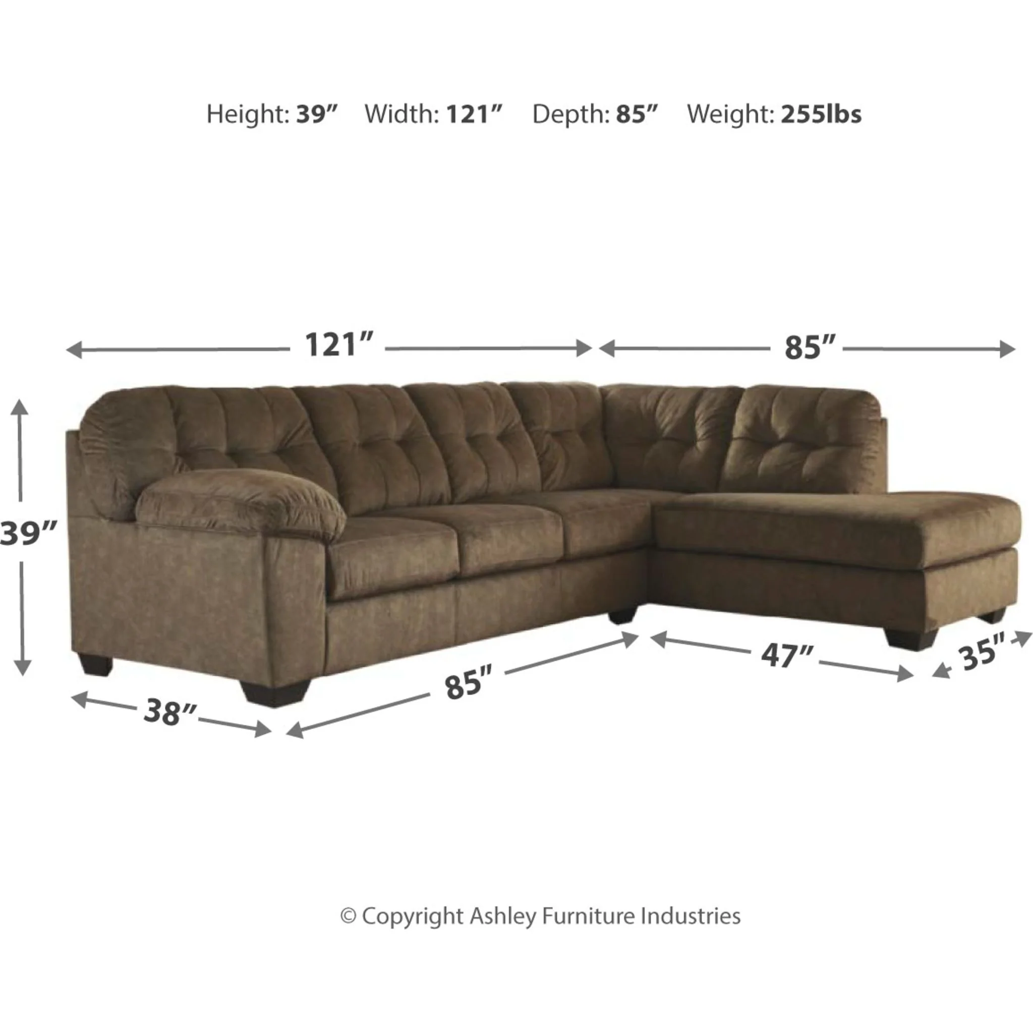 Accrington 2 Piece Sectional with Chaise - Image 5