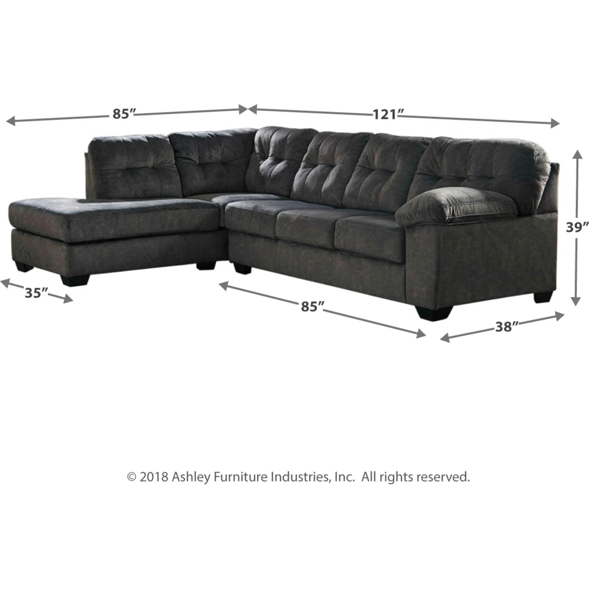 Accrington 2 Piece Sleeper Sectional with Chaise - Image 4