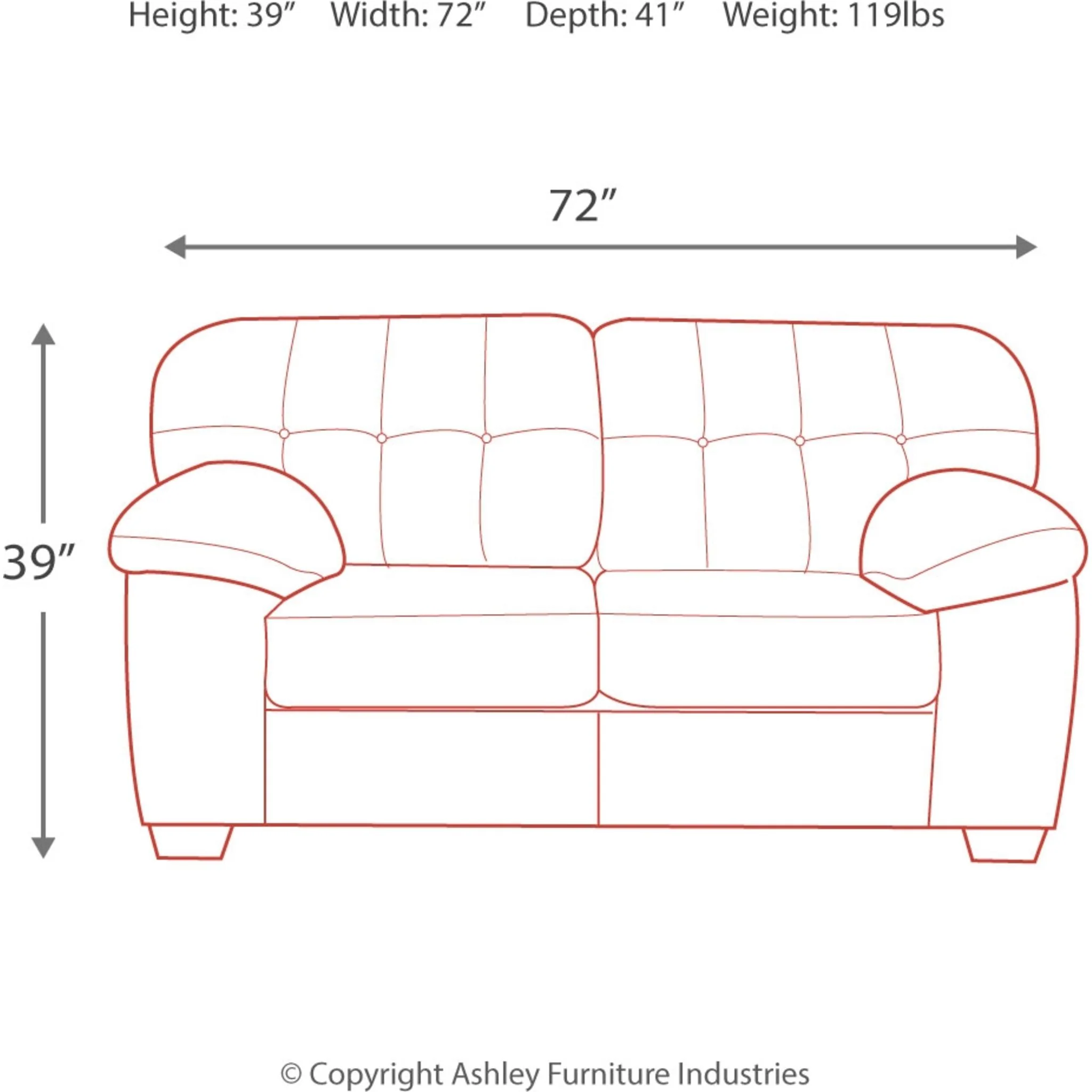 Accrington Loveseat - Image 4