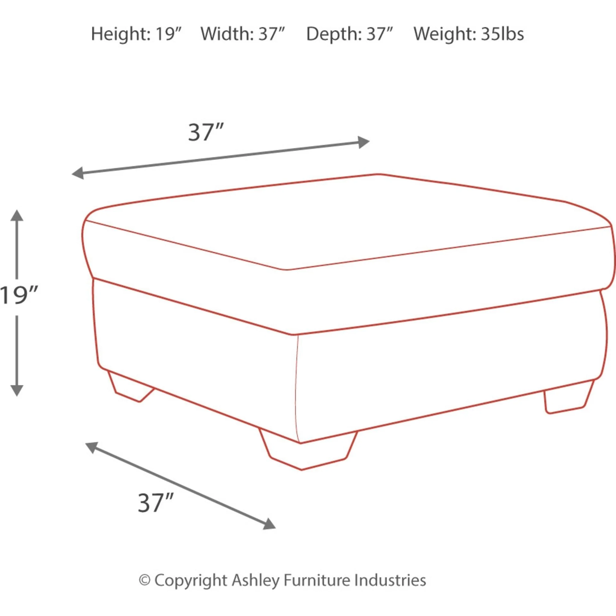 Accrington Oversized Accent Ottoman - Image 4
