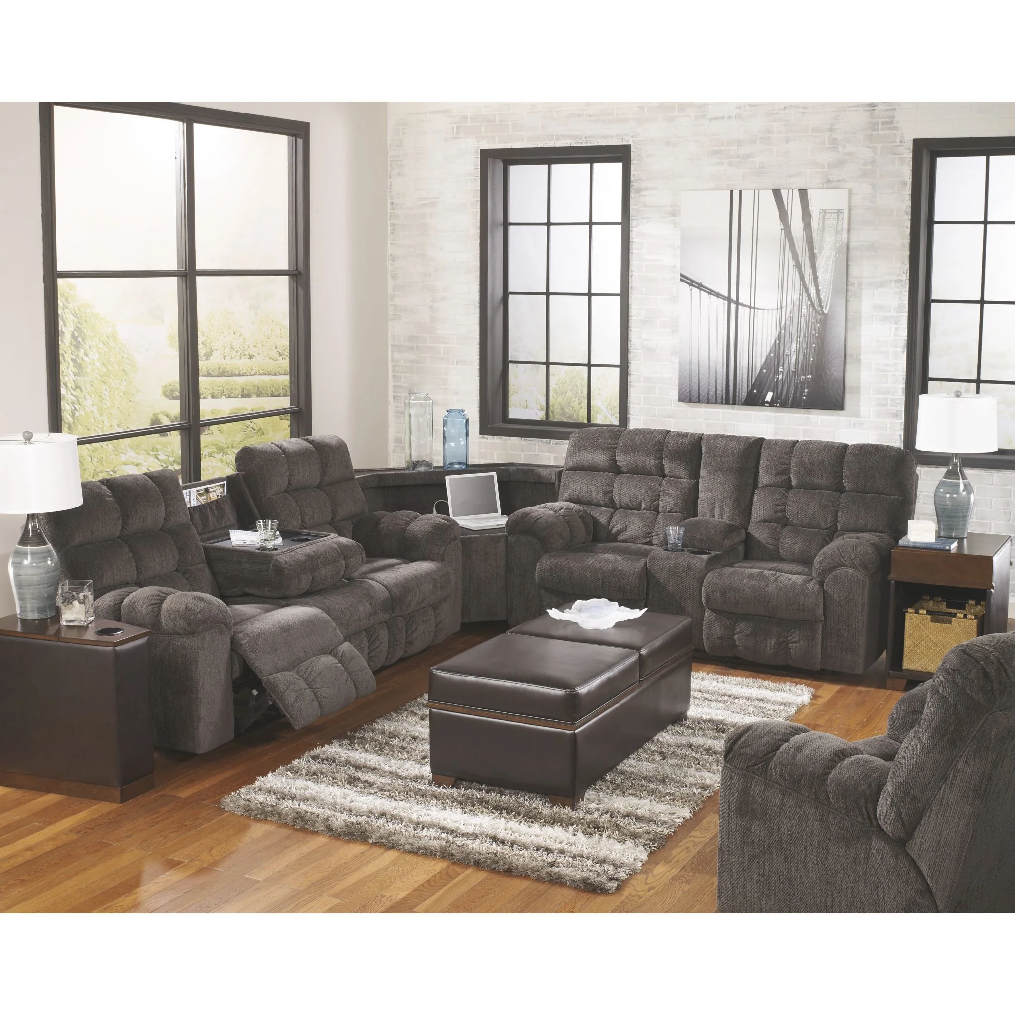 Acieona 3 Piece Reclining Sectional - Image 2