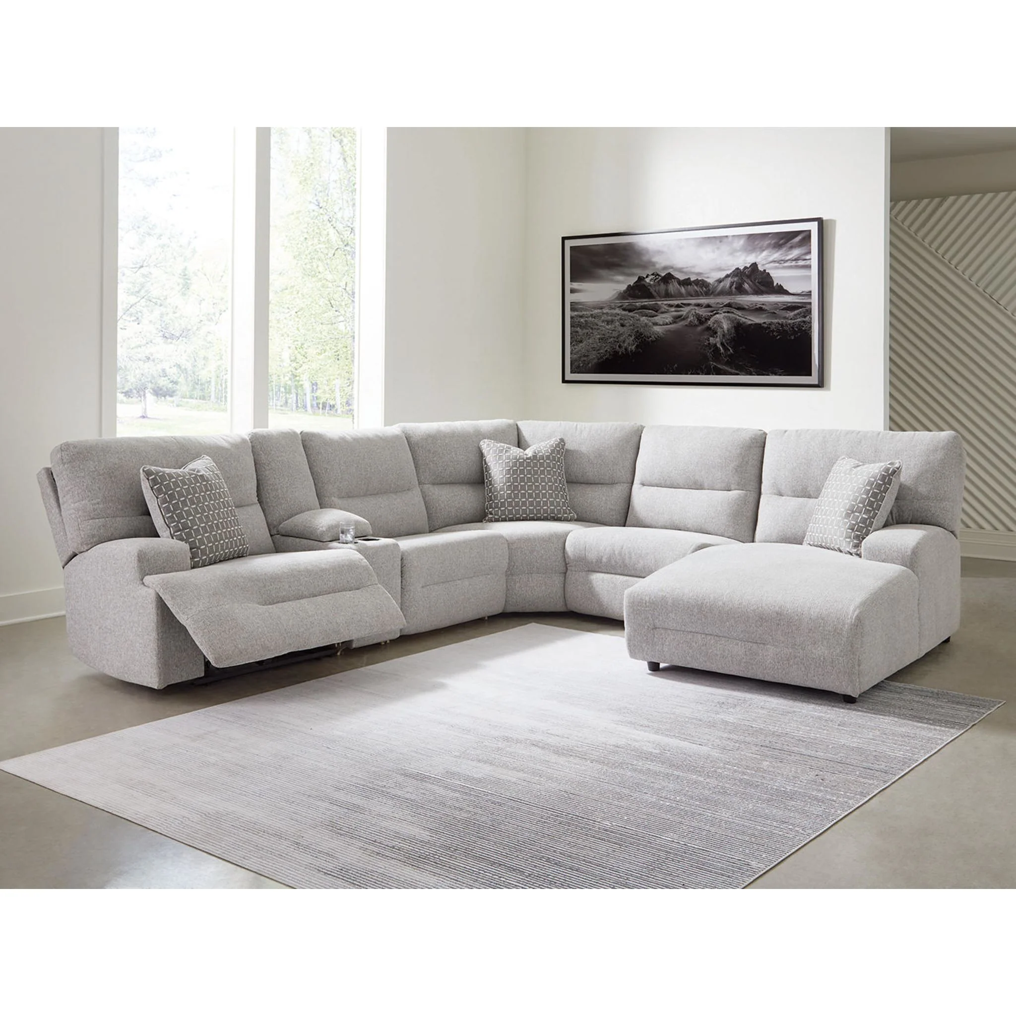 Acklen Place 6 Piece Power Reclining Sectional with Chaise - Image 2