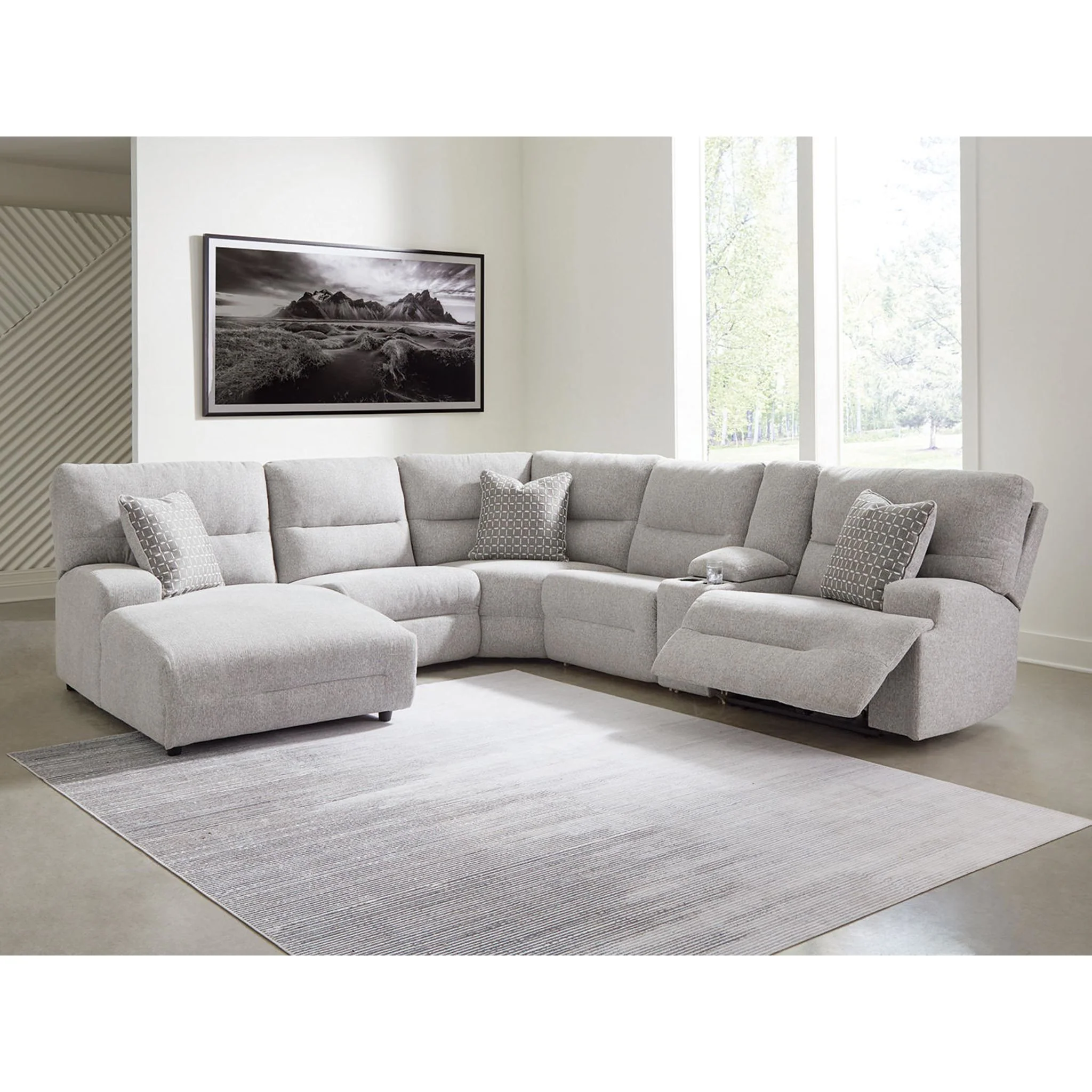 Acklen Place 6 Piece Power Reclining Sectional with Chaise - Image 6