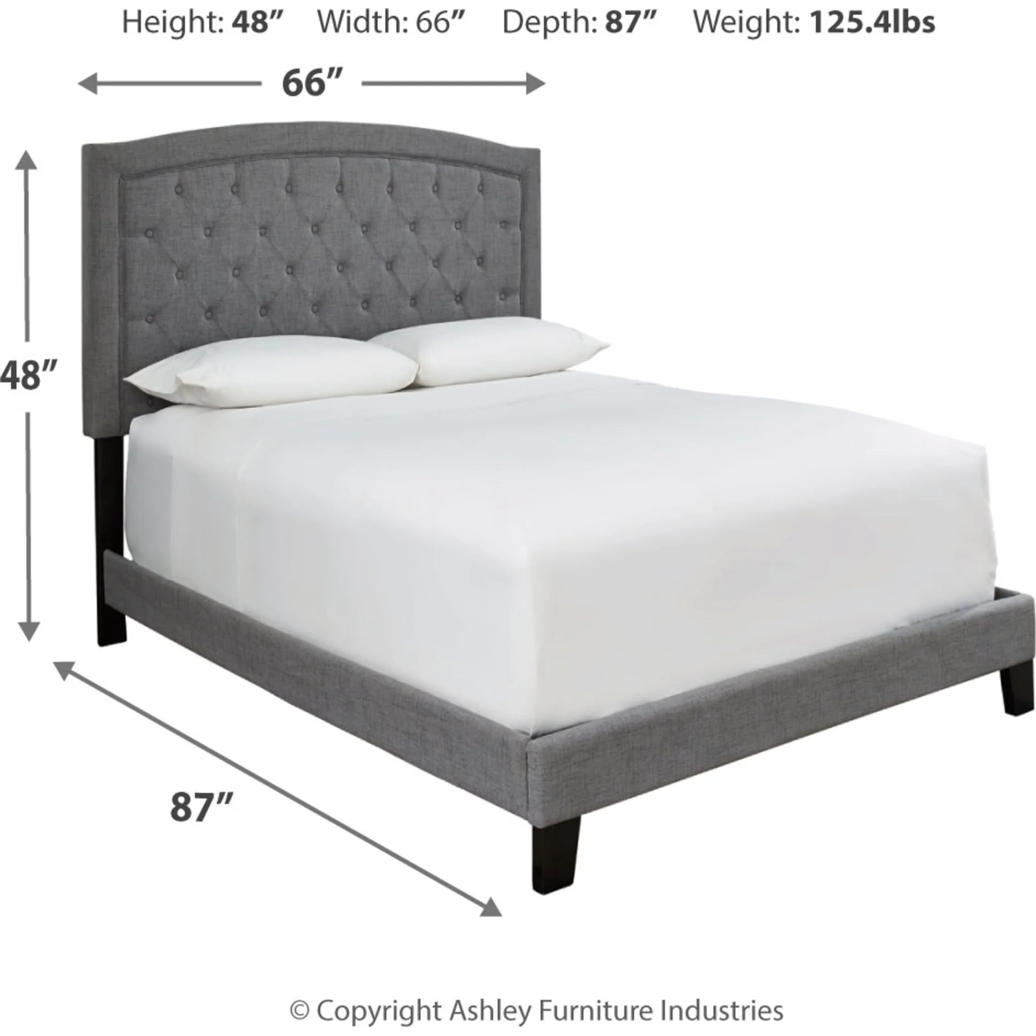 Adelloni 3 Piece Upholstered Bed - Image 4