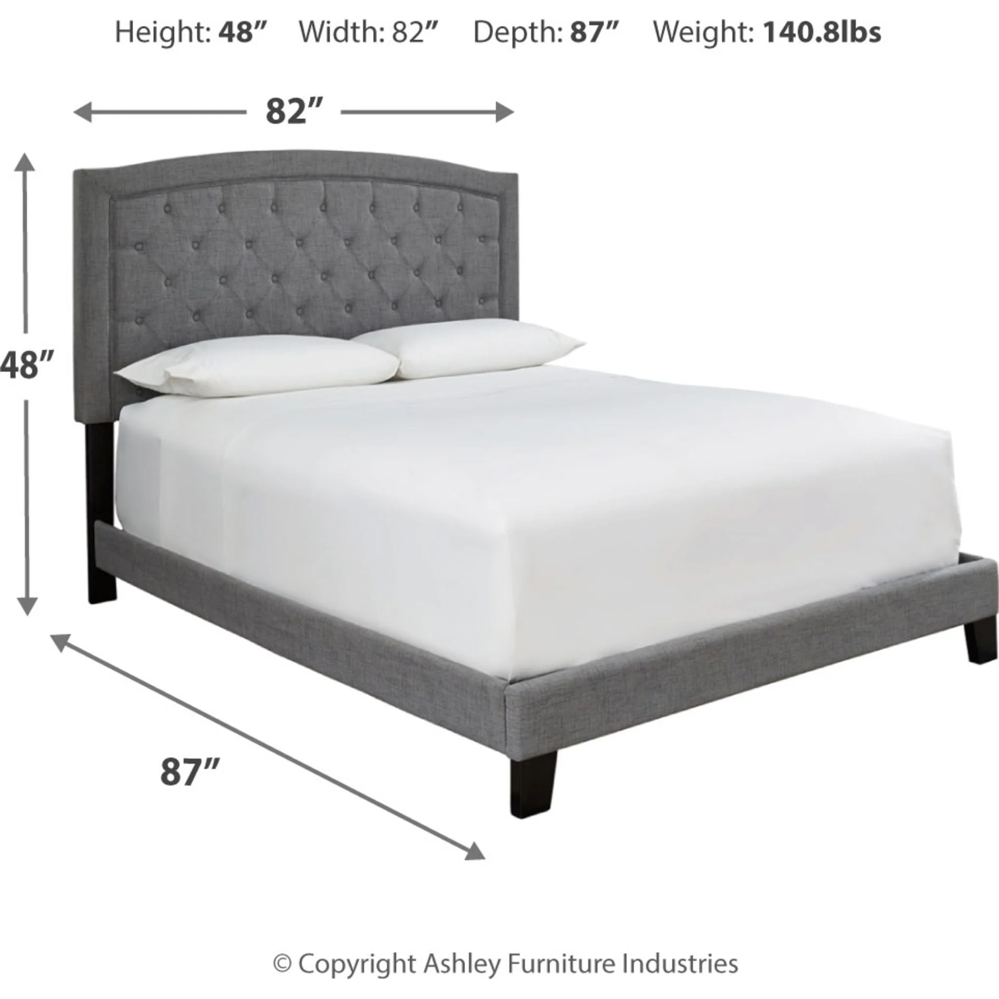 Adelloni 3 Piece Upholstered Bed - Image 4
