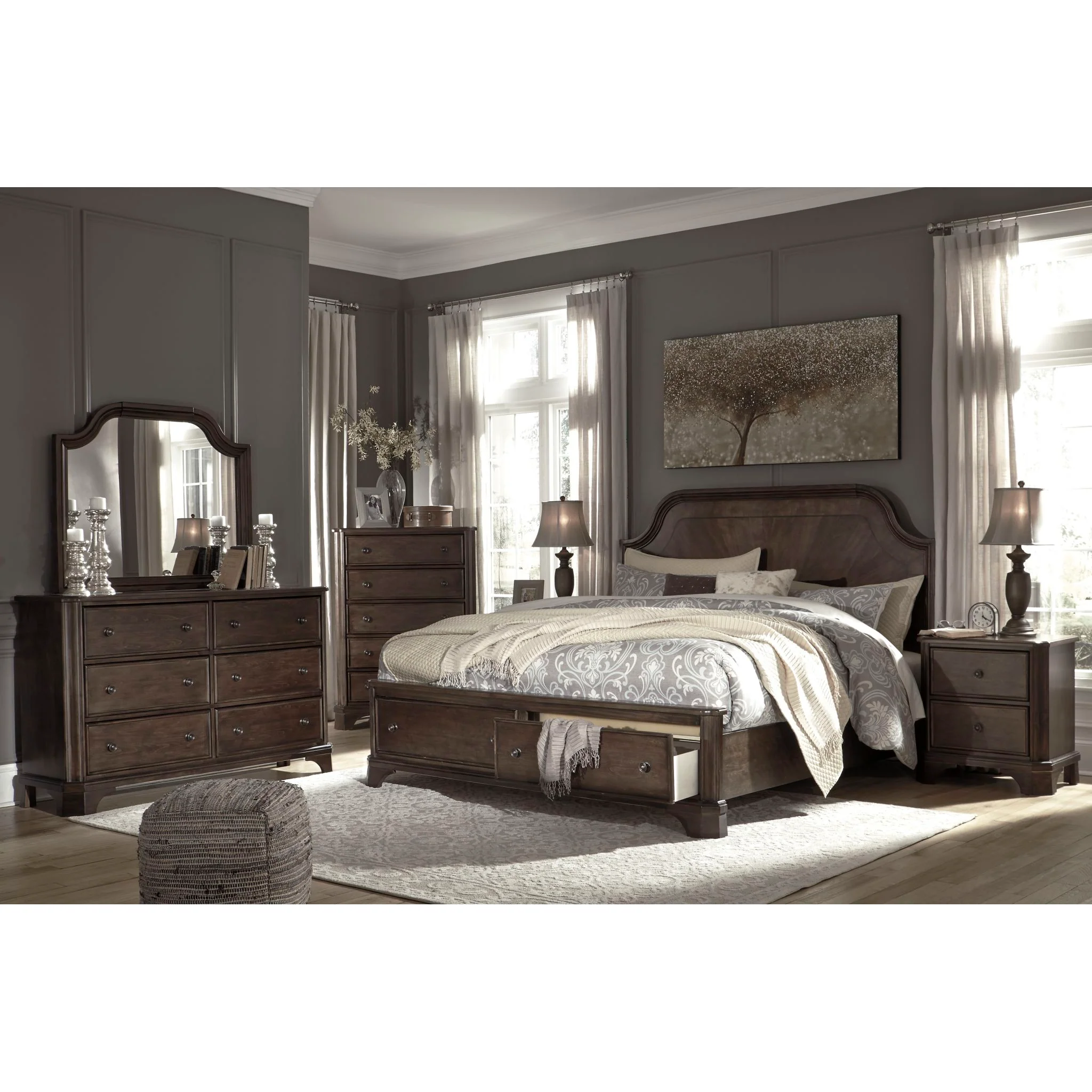 Adinton 5 Piece Storage Bedroom - Image 5