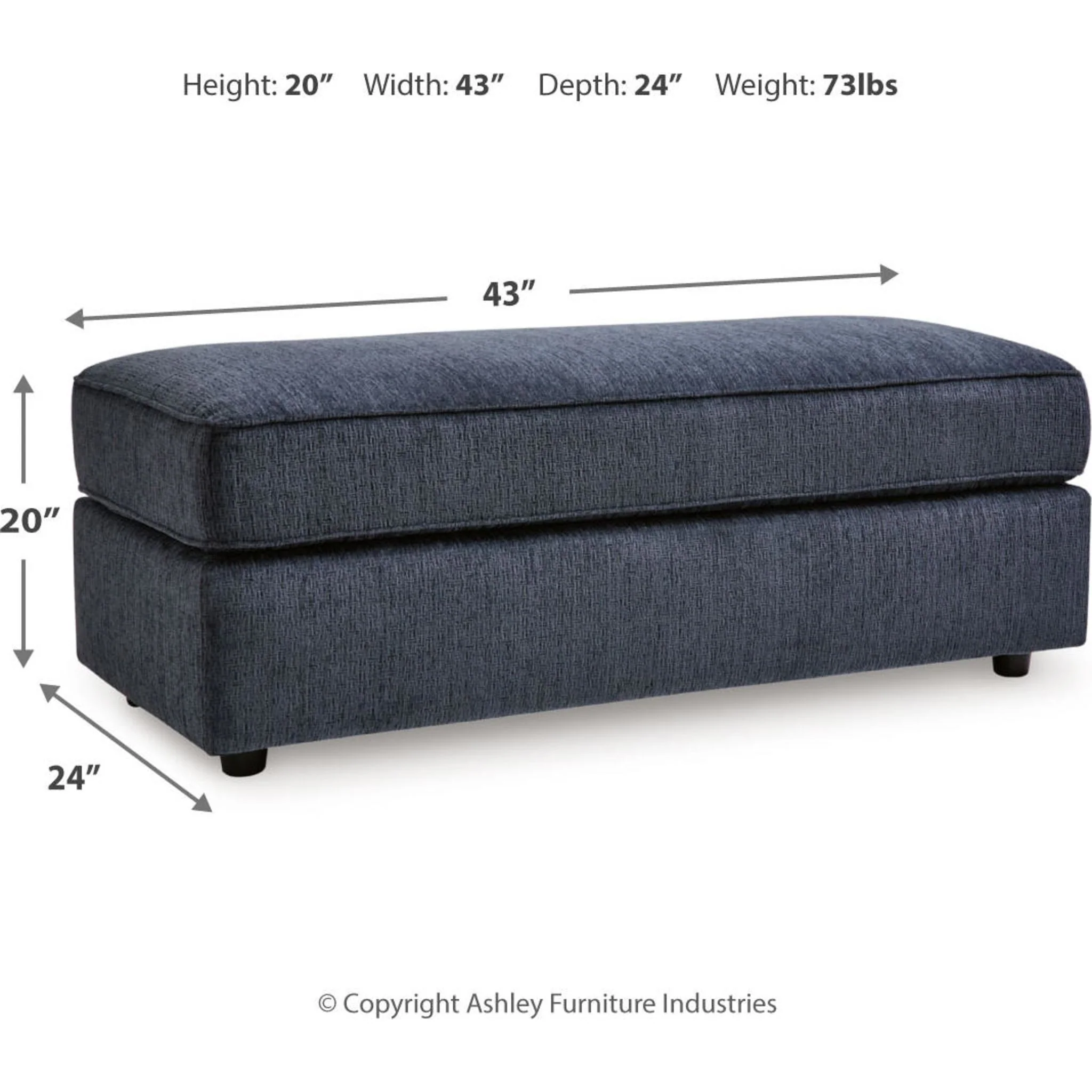Albar Place Oversized Accent Ottoman - Image 5