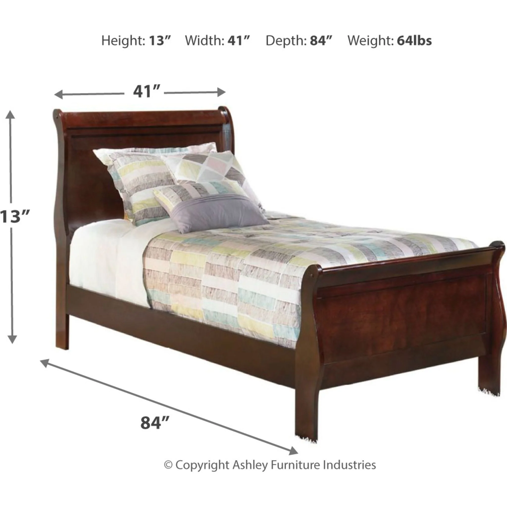Alisdair 5 Piece Sleigh Bedroom - Image 5