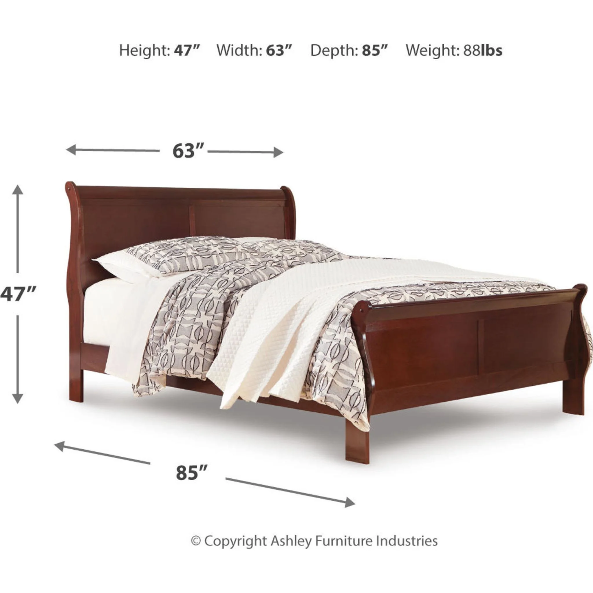 Alisdair 5 Piece Sleigh Bedroom - Image 19