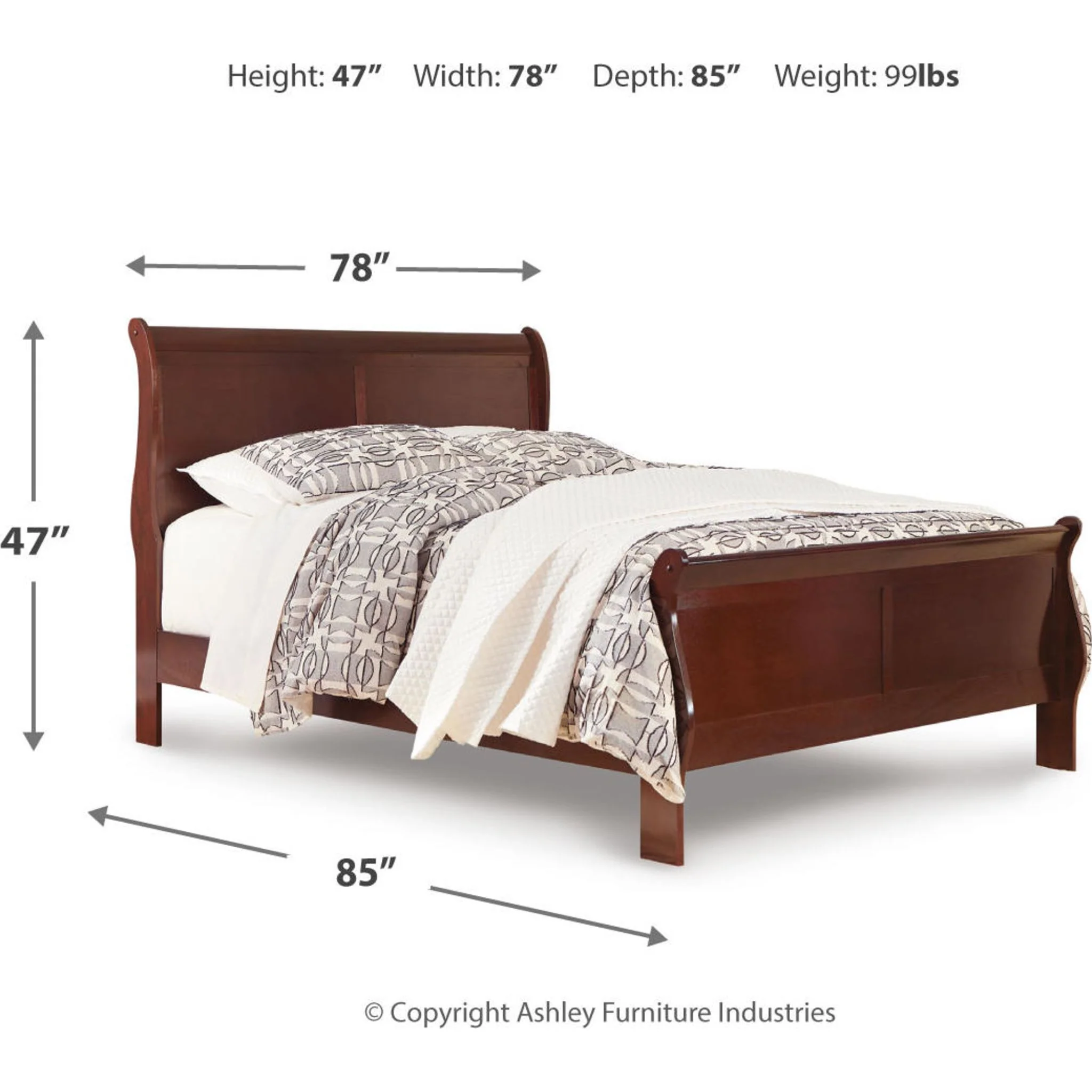 Alisdair 5 Piece Sleigh Bedroom - Image 31