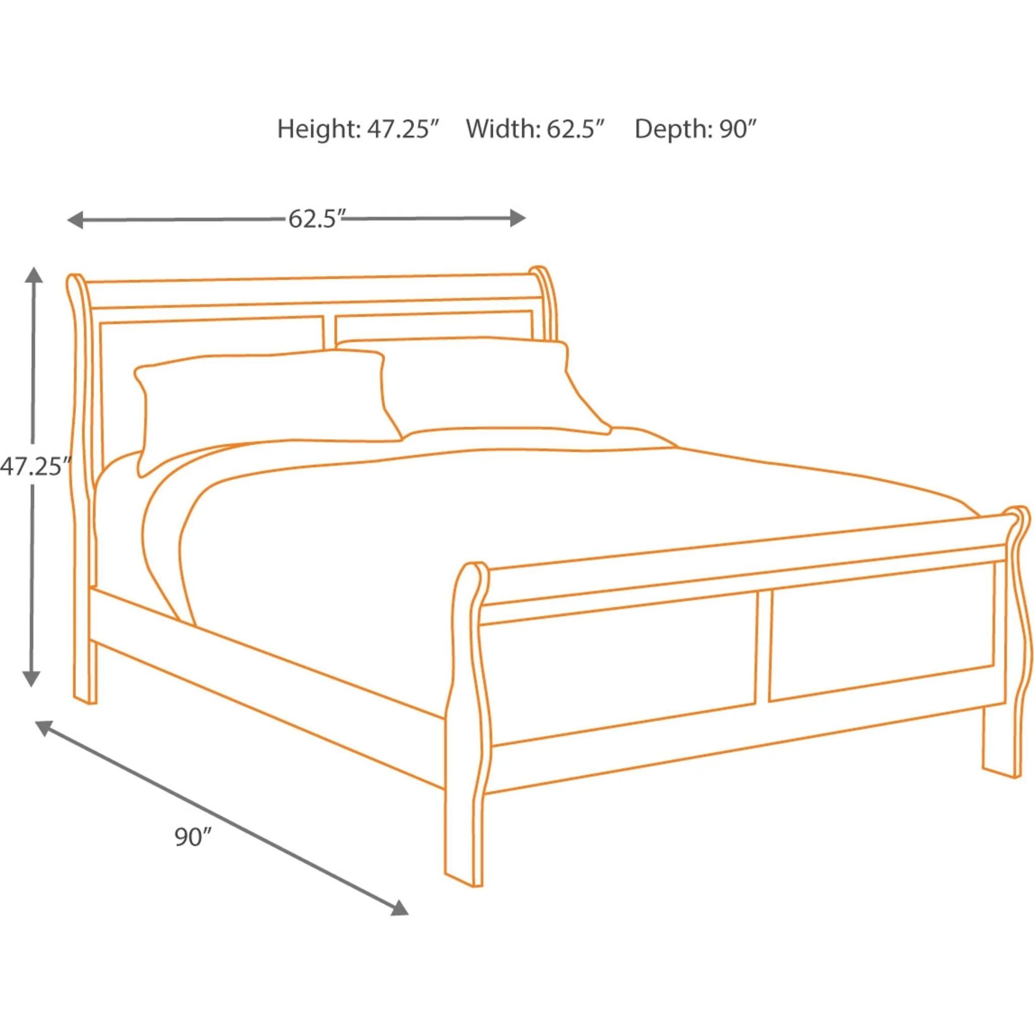 Alisdair 5 Piece Sleigh Bedroom - Image 7