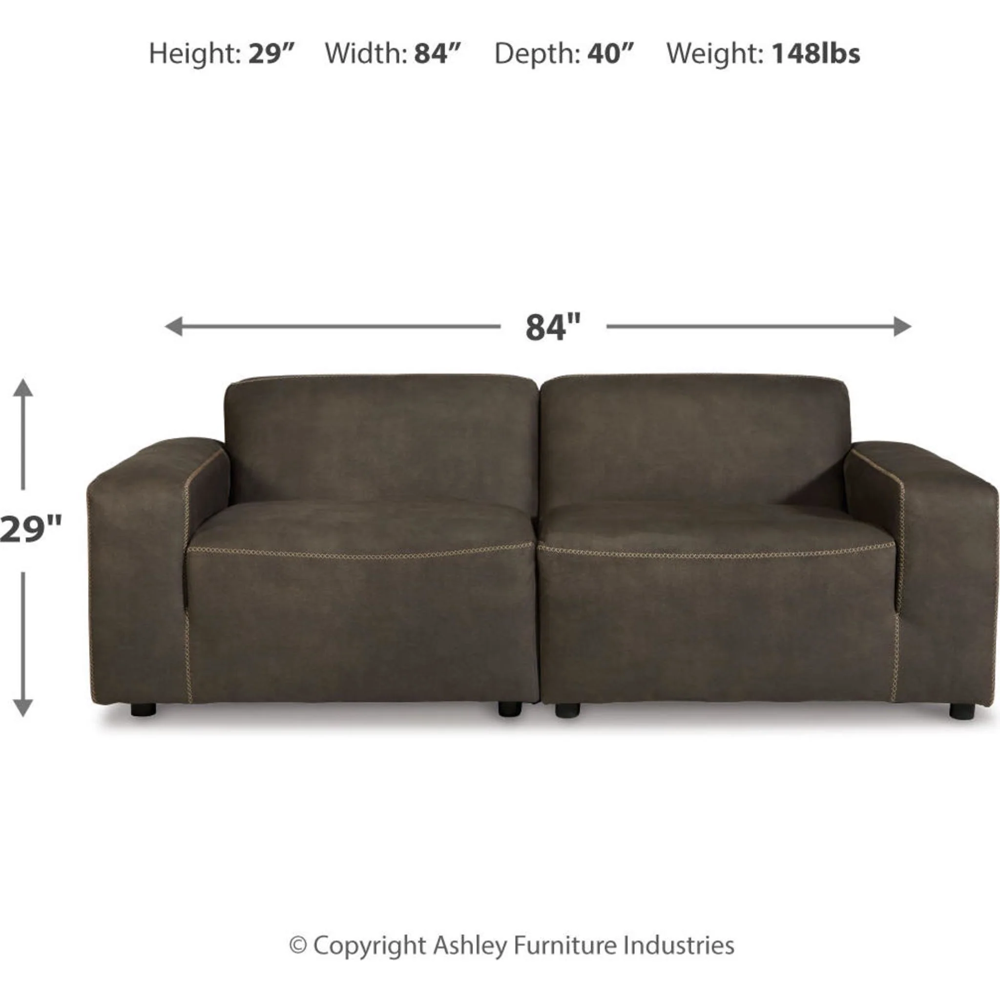 Allena 2 Piece Modular Sectional - Image 5