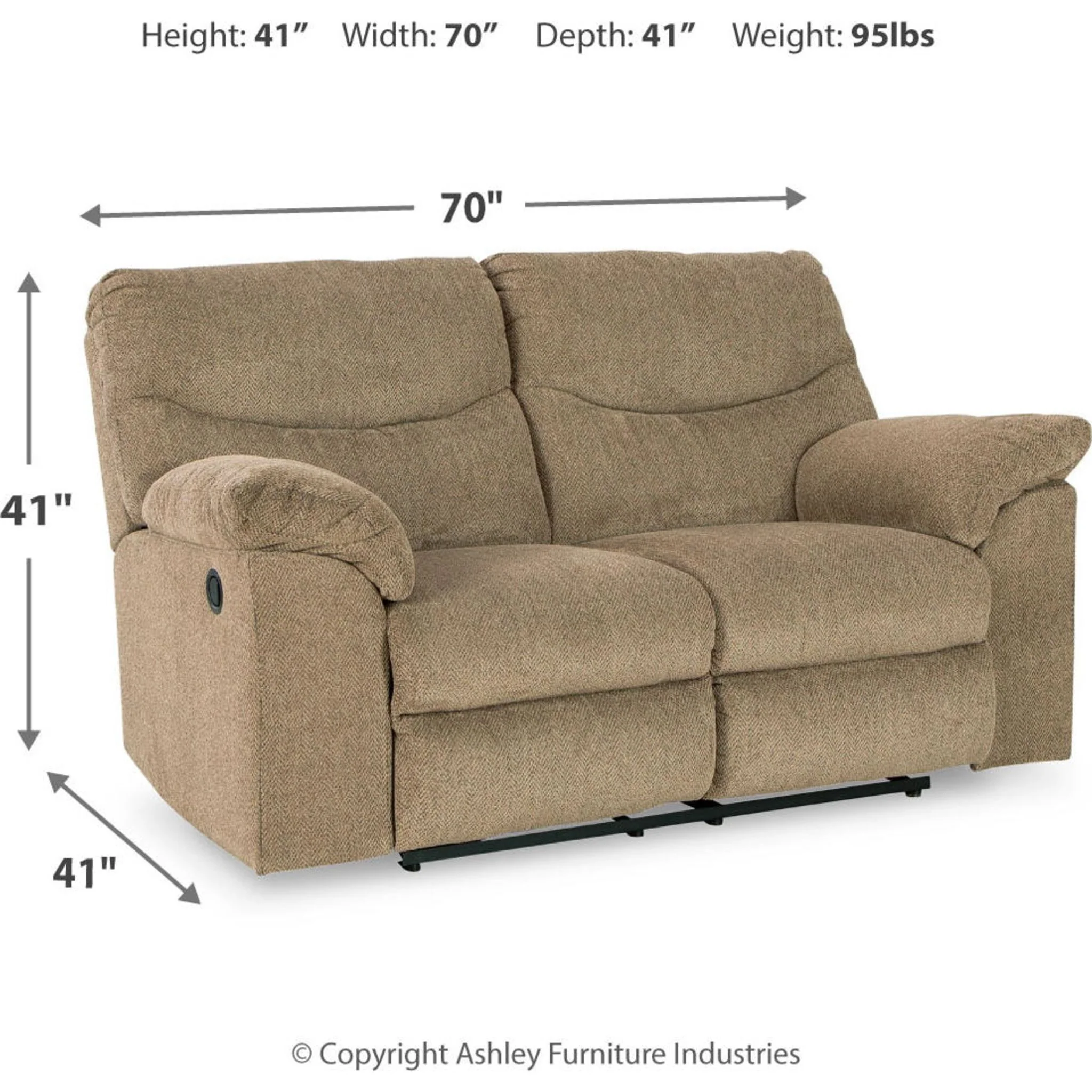 Alphons Reclining Loveseat - Image 8