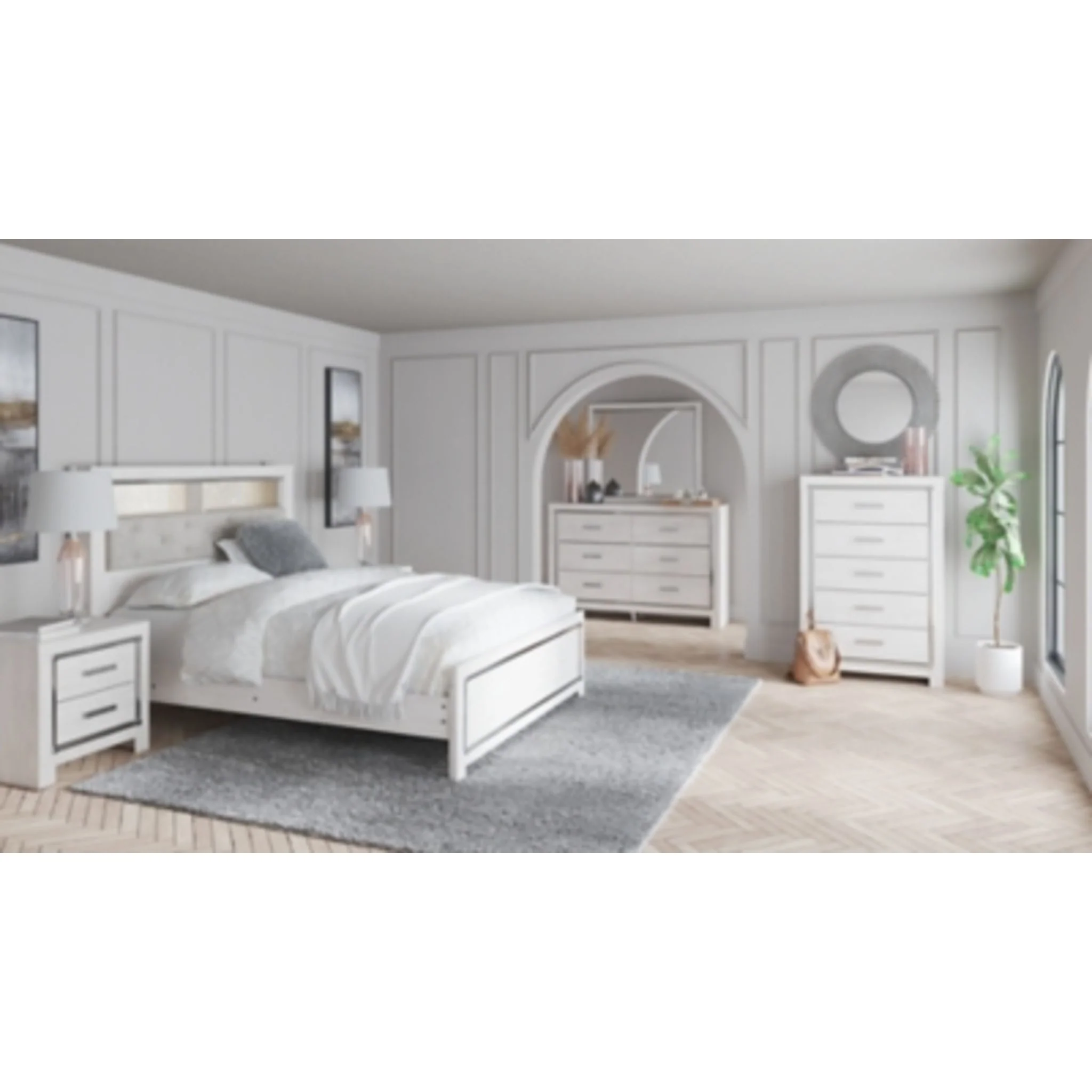 Altyra 5 Piece Bookcase Bedroom - Image 2