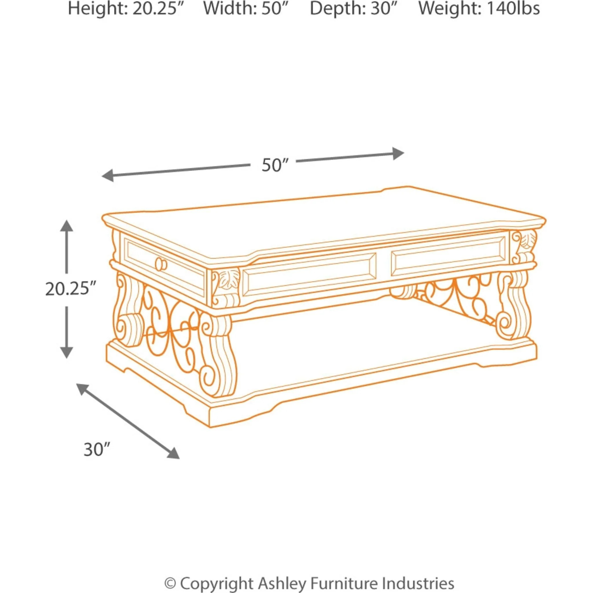 Alymere Coffee Table with Lift Top - Image 12