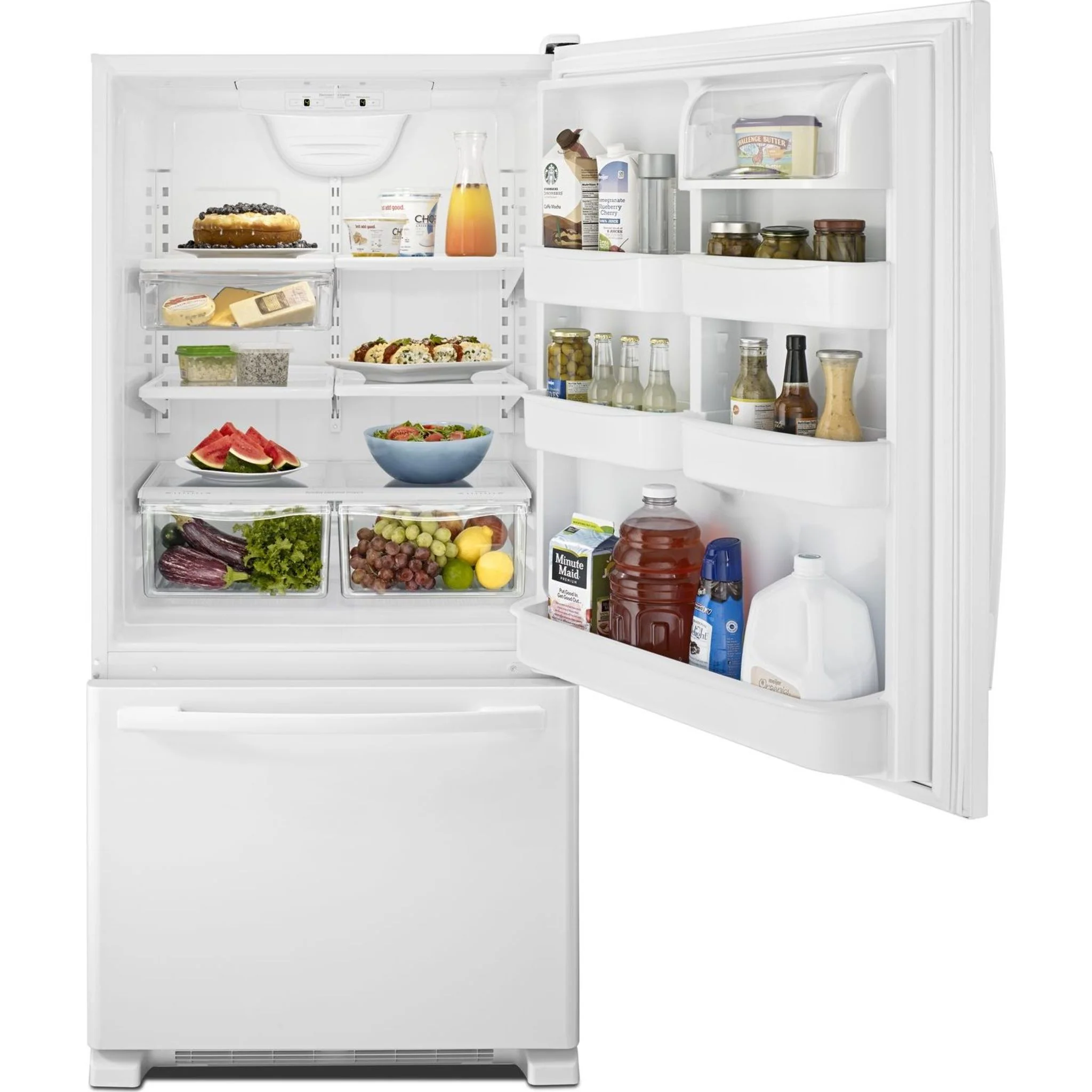 Amana 22 cu. ft. Bottom-Freezer Refrigerator with Large Capacity -White-on-White (ABB2224BRW) - Image 11