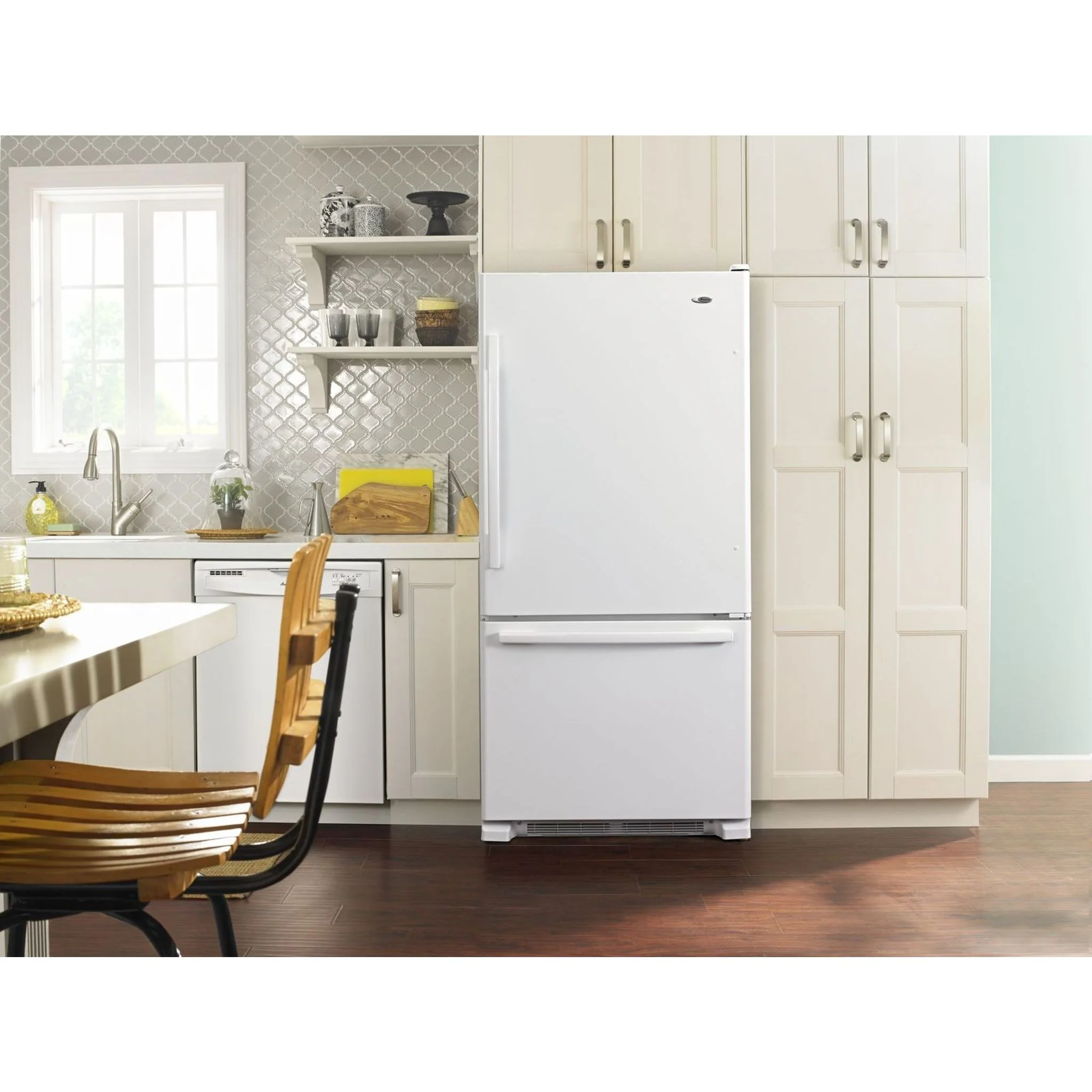 Amana 22 cu. ft. Bottom-Freezer Refrigerator with Large Capacity -White-on-White (ABB2224BRW) - Image 13