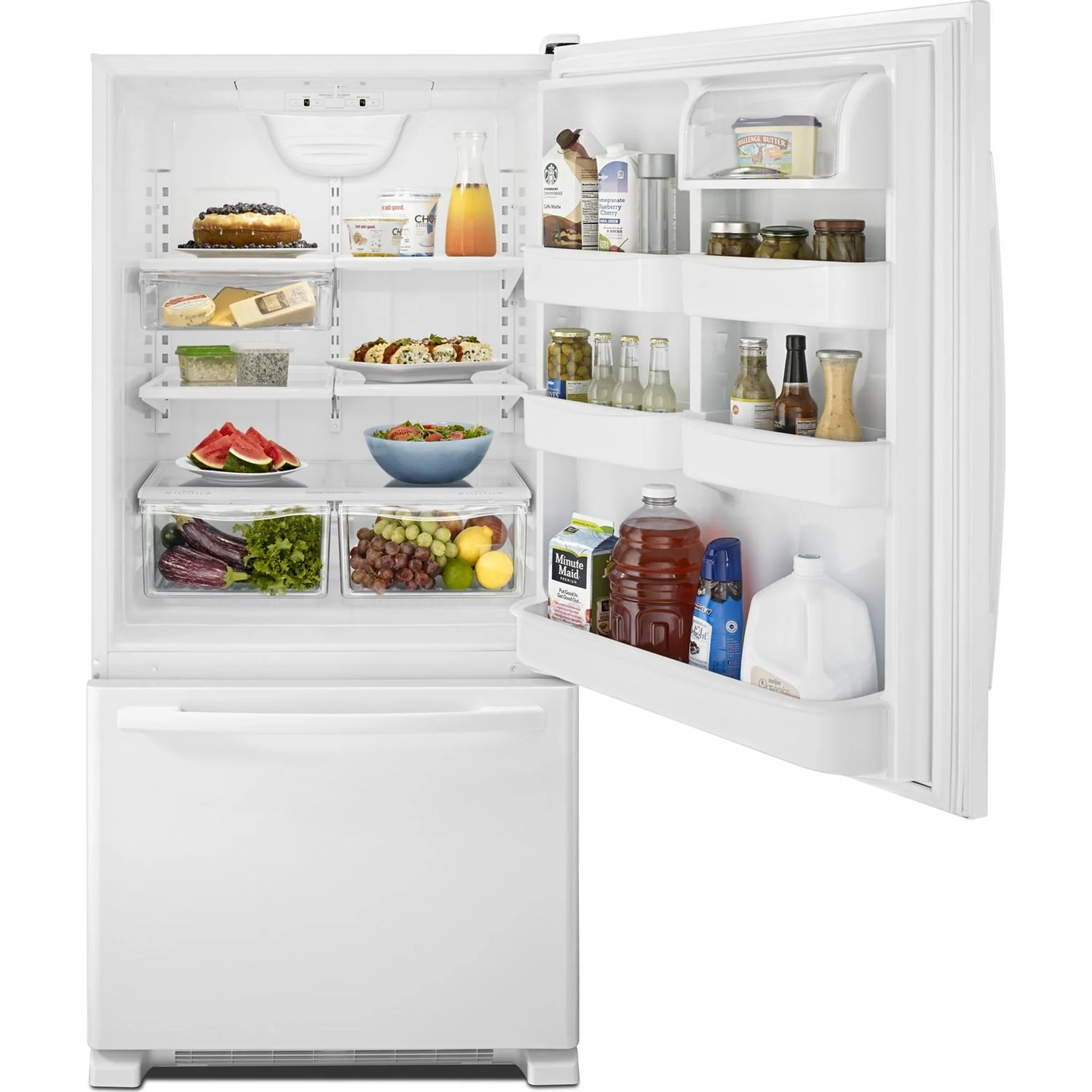 Amana 22 cu. ft. Bottom-Freezer Refrigerator with Large Capacity -White-on-White (ABB2224BRW) - Image 21