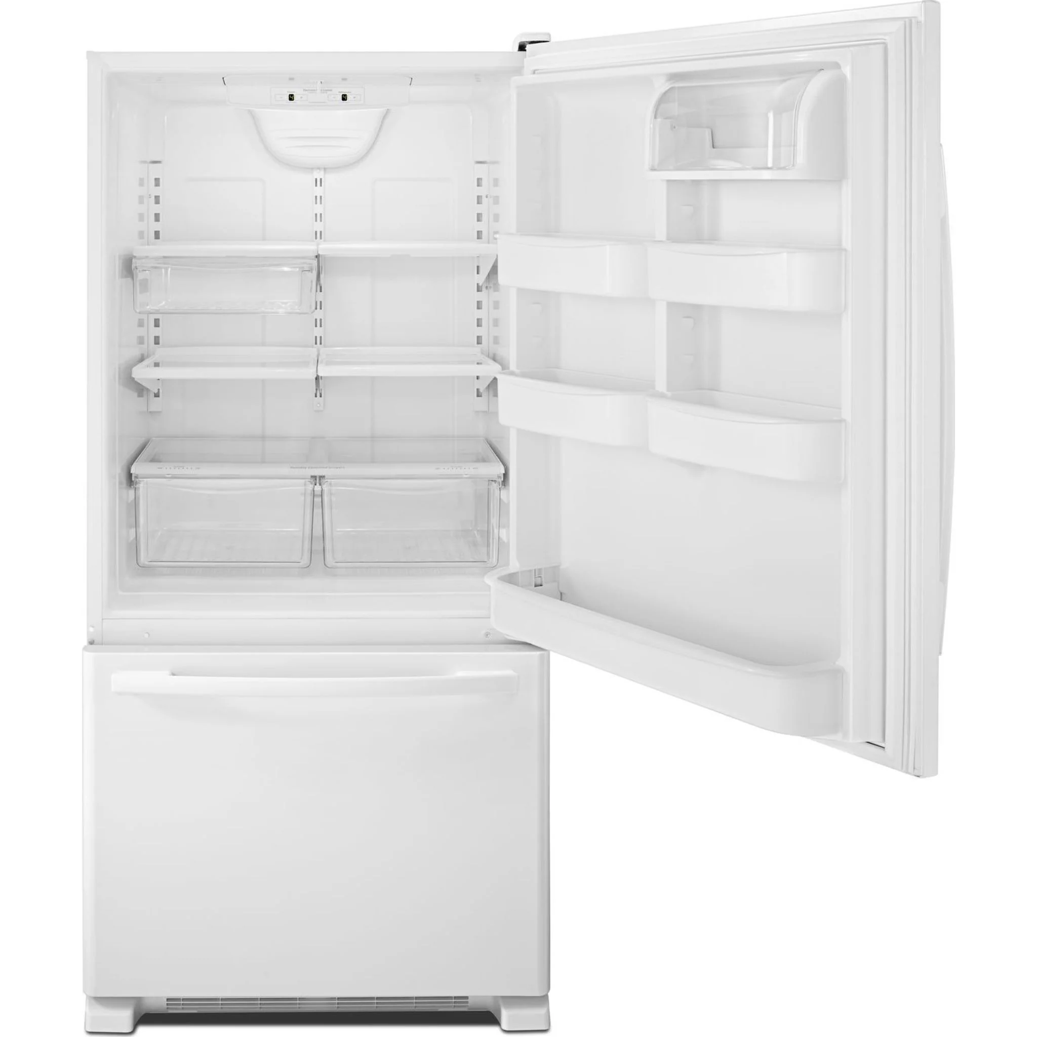 Amana 22 cu. ft. Bottom-Freezer Refrigerator with Large Capacity -White-on-White (ABB2224BRW) - Image 9