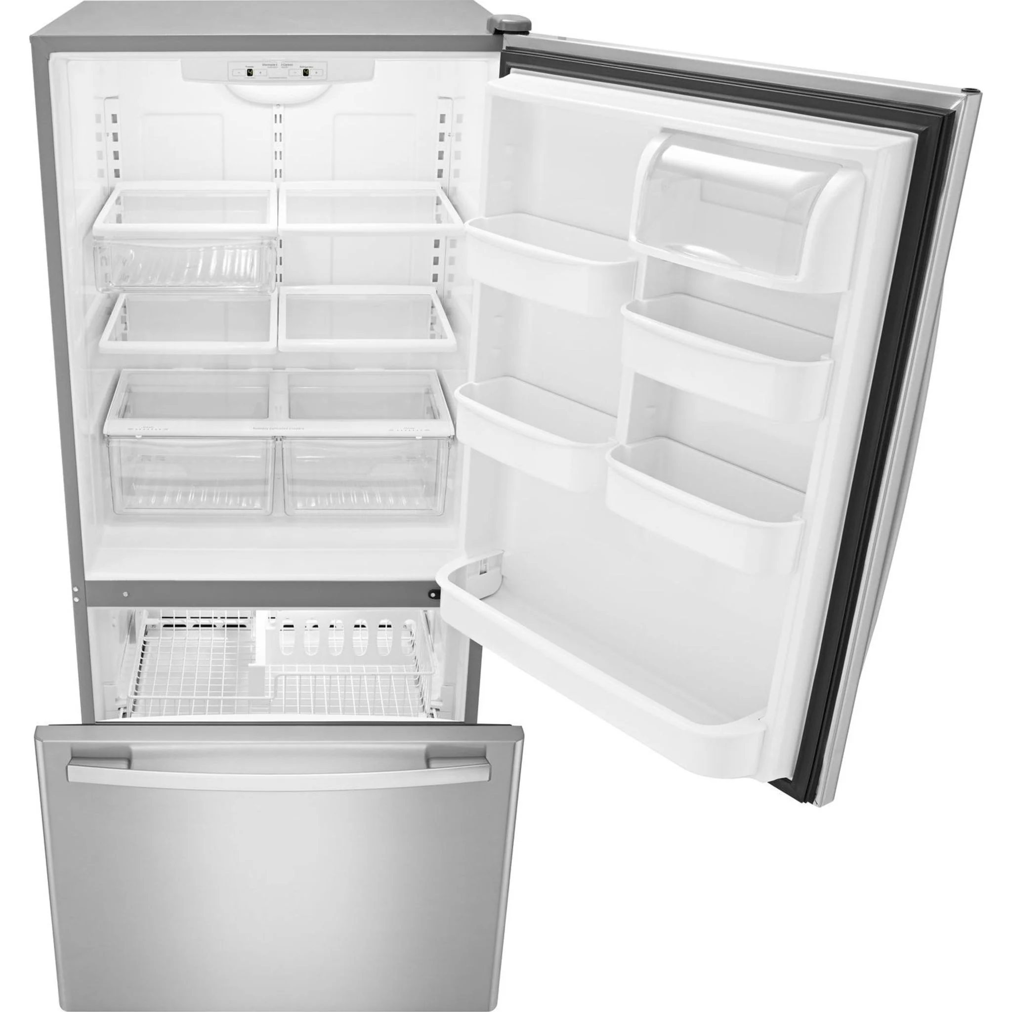 Amana 33-inch Wide Bottom-Freezer Refrigerator with EasyFreezerPull-Out Drawer âˆ’ 22 cu. ft. Capacity -Stainless Steel (ABB2224BRM) - Image 18