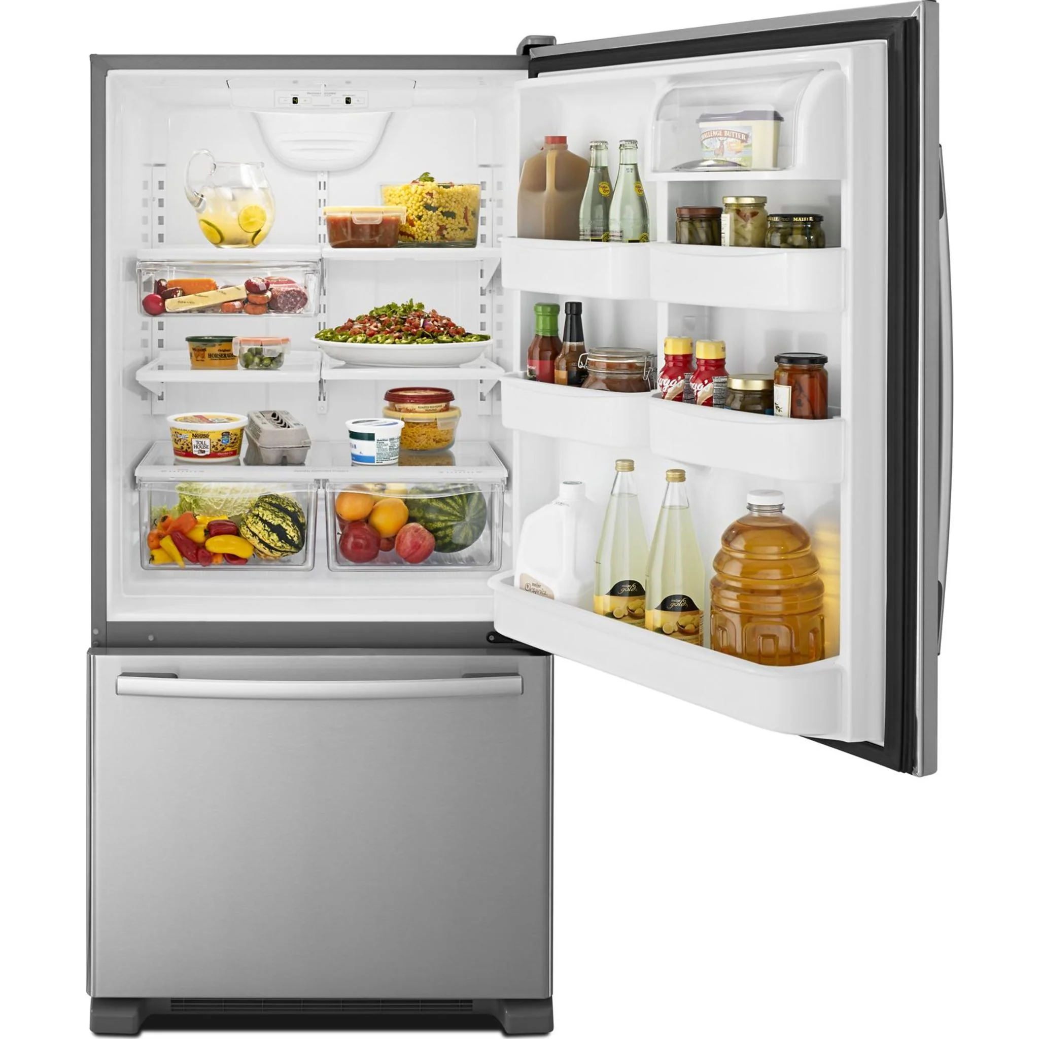 Amana 33-inch Wide Bottom-Freezer Refrigerator with EasyFreezerPull-Out Drawer âˆ’ 22 cu. ft. Capacity -Stainless Steel (ABB2224BRM) - Image 29