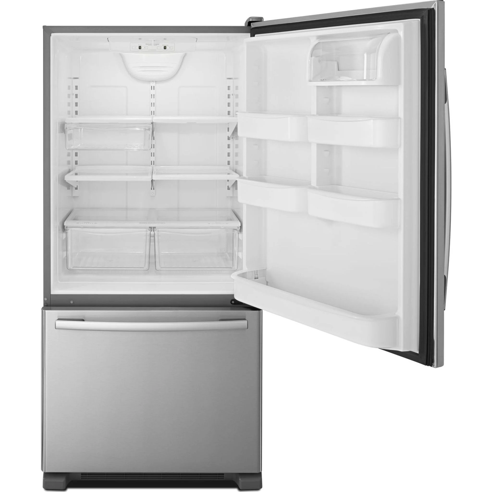 Amana 33-inch Wide Bottom-Freezer Refrigerator with EasyFreezerPull-Out Drawer âˆ’ 22 cu. ft. Capacity -Stainless Steel (ABB2224BRM) - Image 9