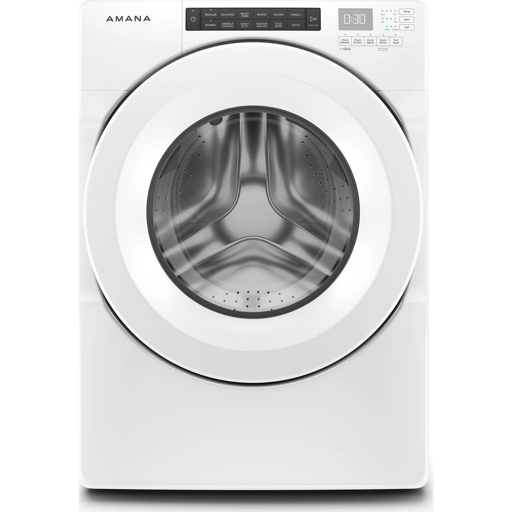 Amana 5.0 cu. ft. I.E.C. ENERGY STAR Qualified Front Load Washer -White (NFW5800HW) - Image 2
