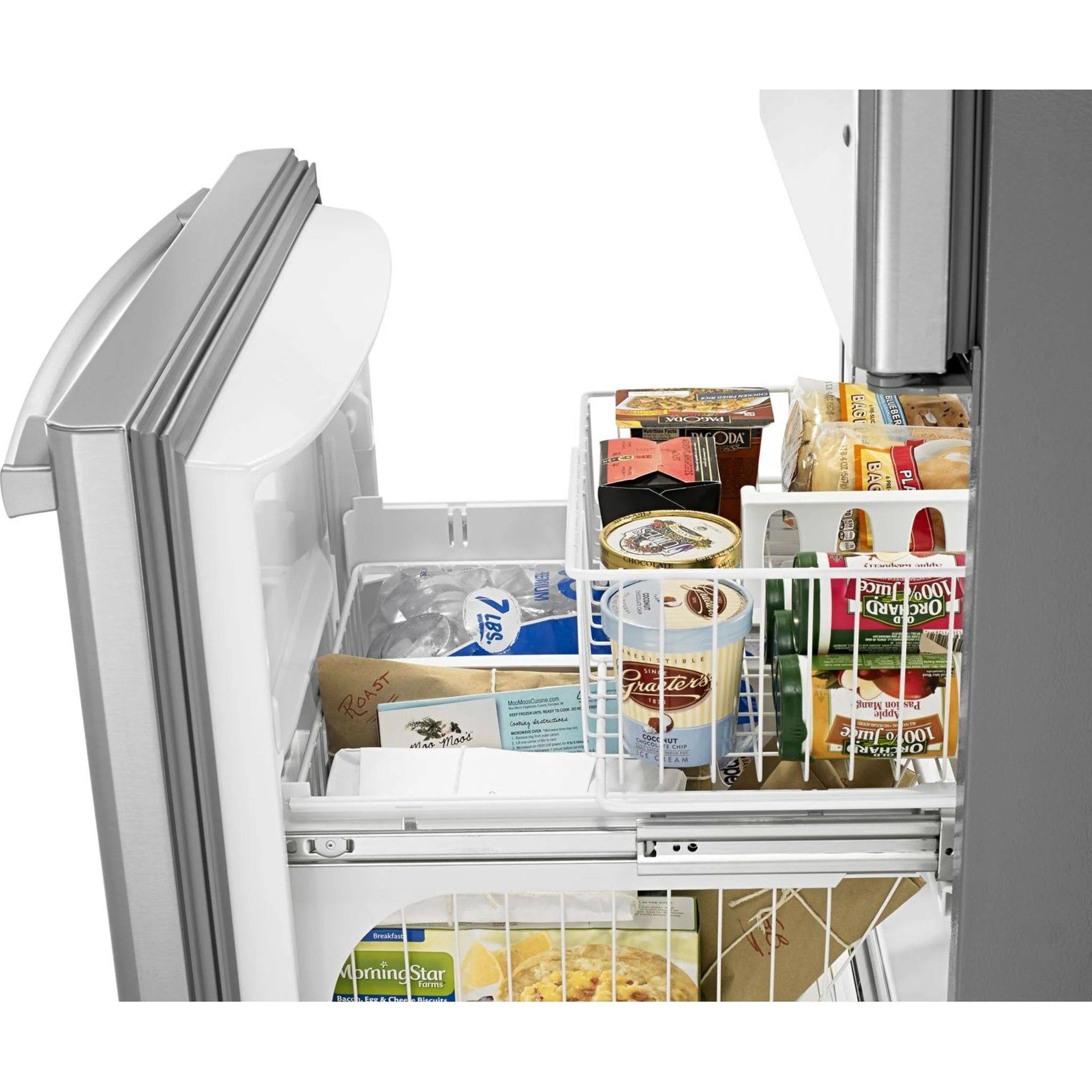 Amana 29-inch Wide Bottom-Freezer Refrigerator with EasyFreezerPull-Out Drawer -- 18 cu. ft. Capacity -Stainless Steel (ABB1924BRM) - Image 12