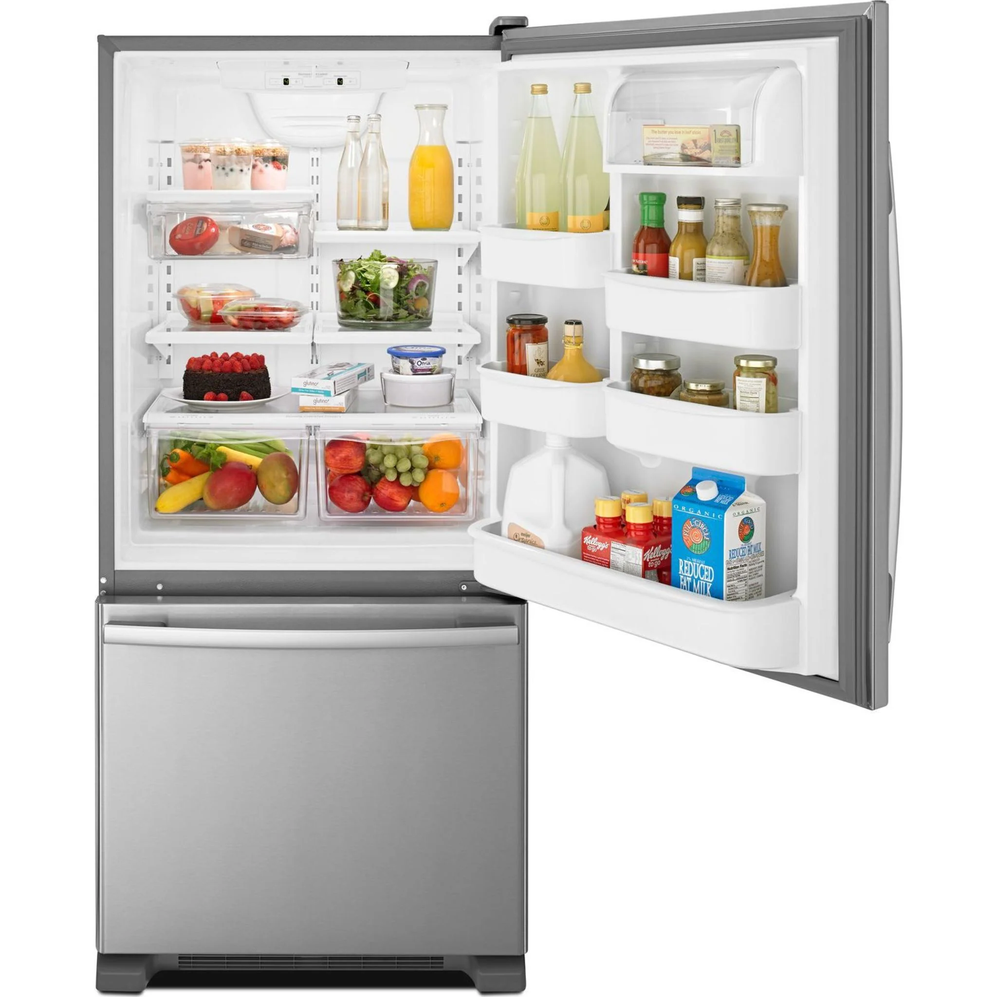 Amana 29-inch Wide Bottom-Freezer Refrigerator with EasyFreezerPull-Out Drawer -- 18 cu. ft. Capacity -Stainless Steel (ABB1924BRM) - Image 9