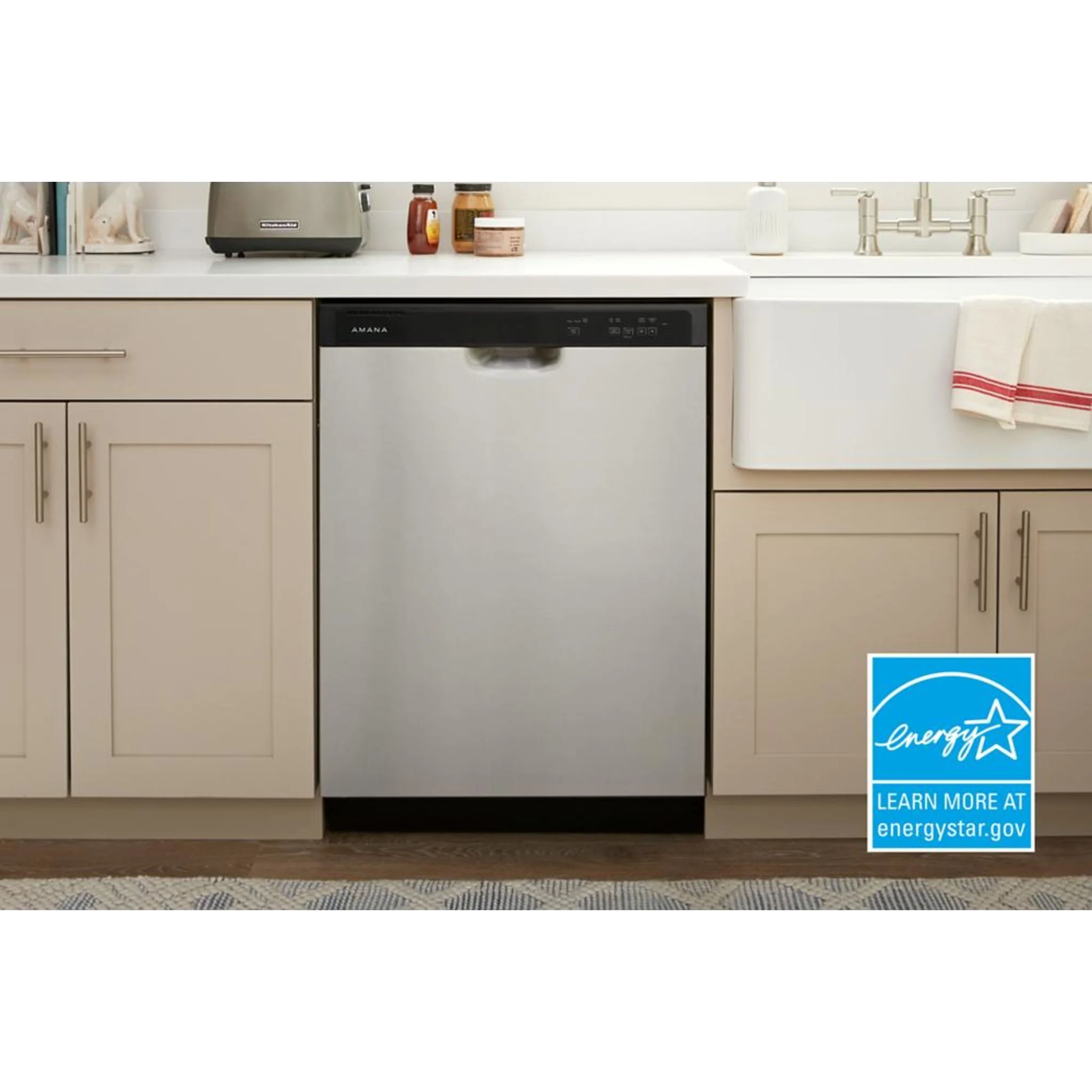 Amana Dishwasher with Midnight Interior -White (ADFS2524RW) - Image 6