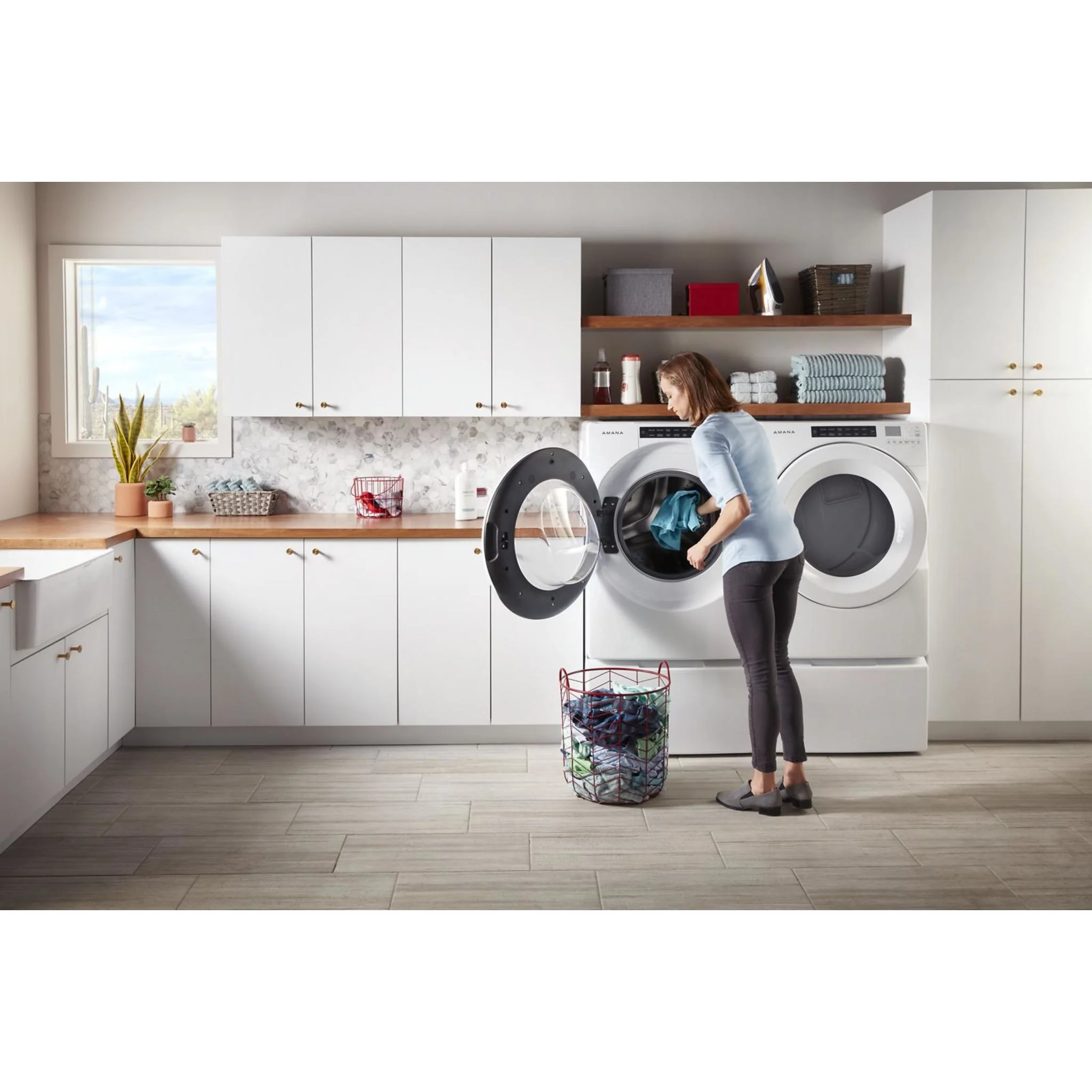 Amana 7.4 cu. ft. Front Load Electric Dryer with Moisture Sensors -White (YNED5800HW) - Image 10