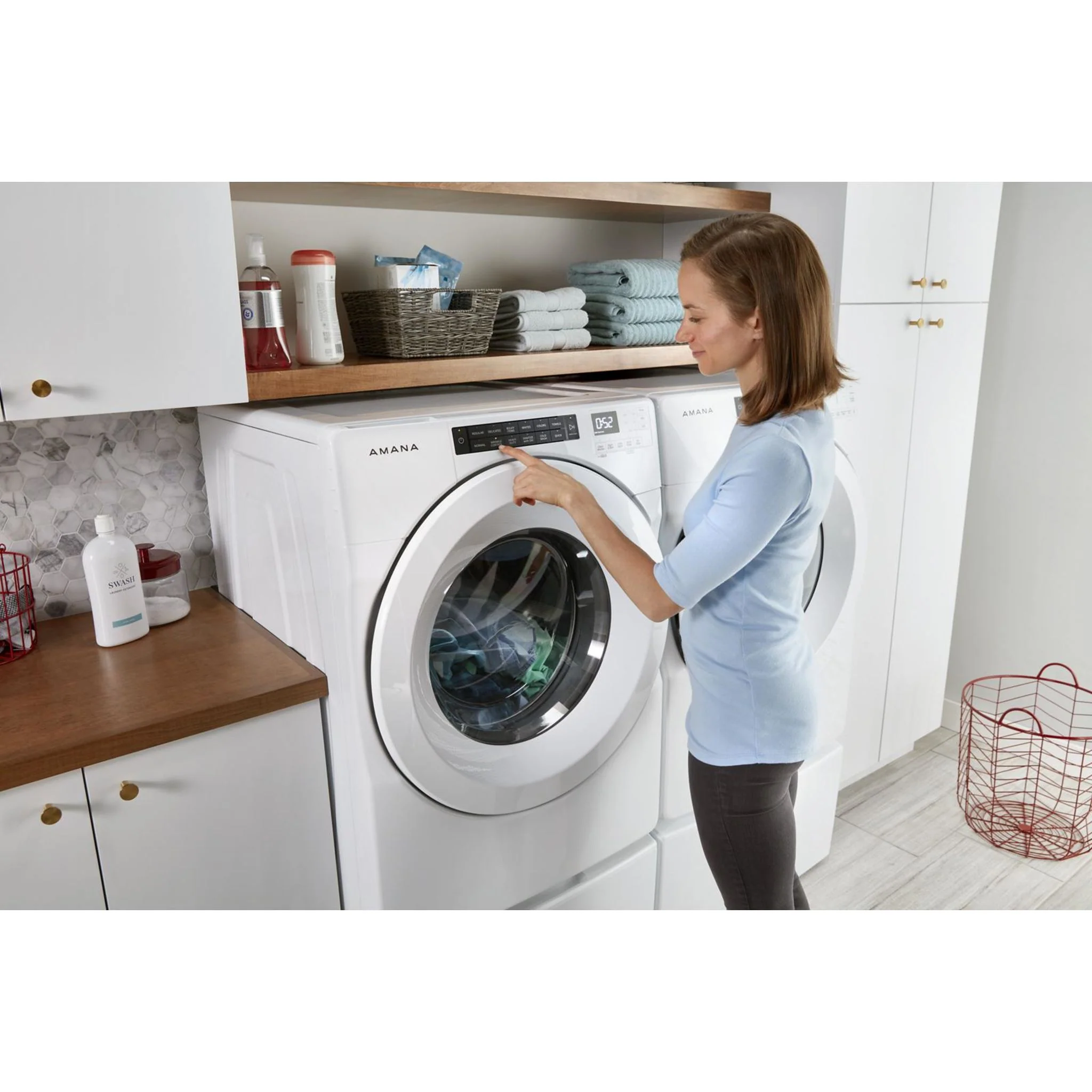 Amana 7.4 cu. ft. Front Load Electric Dryer with Moisture Sensors -White (YNED5800HW) - Image 12