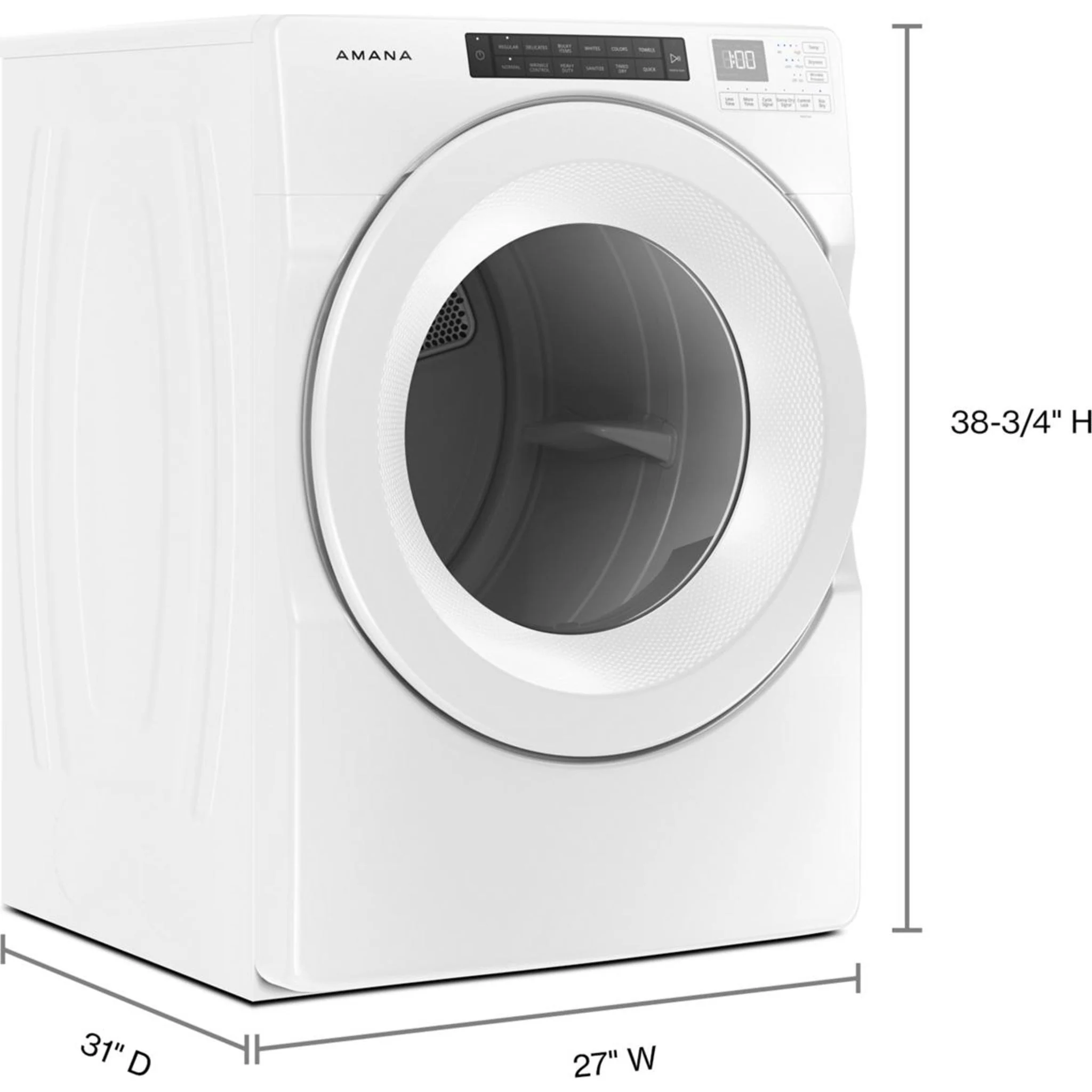 Amana 7.4 cu. ft. Front Load Electric Dryer with Moisture Sensors -White (YNED5800HW) - Image 13